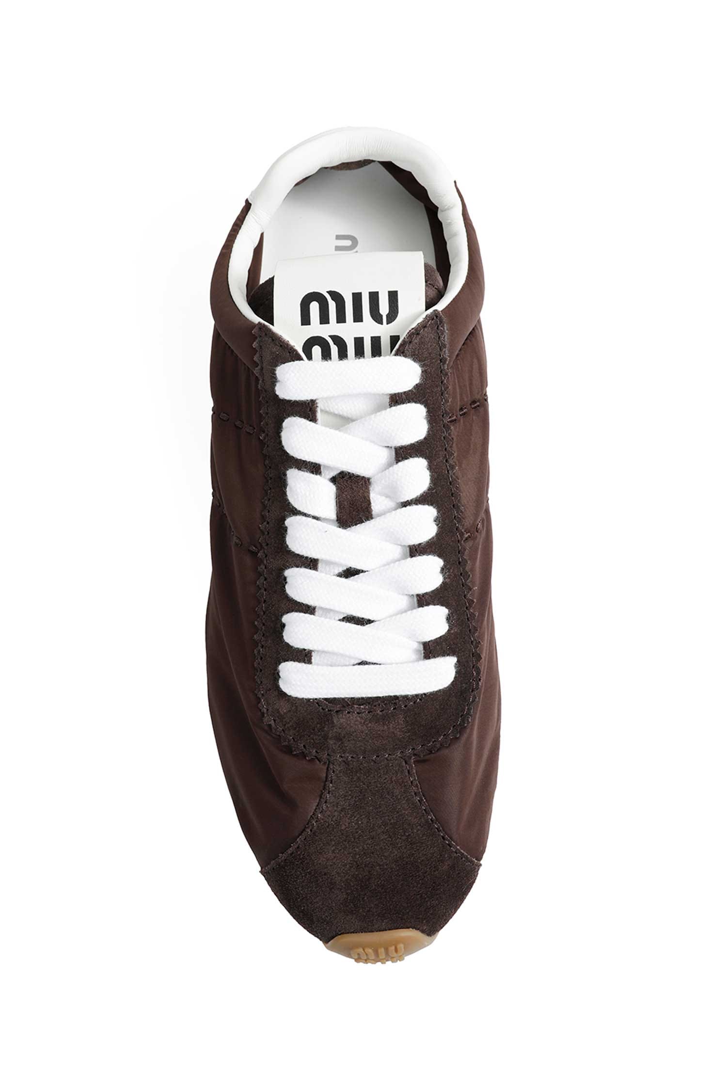 Miu Miu Plume Technical Fabric And Suede Sneakers