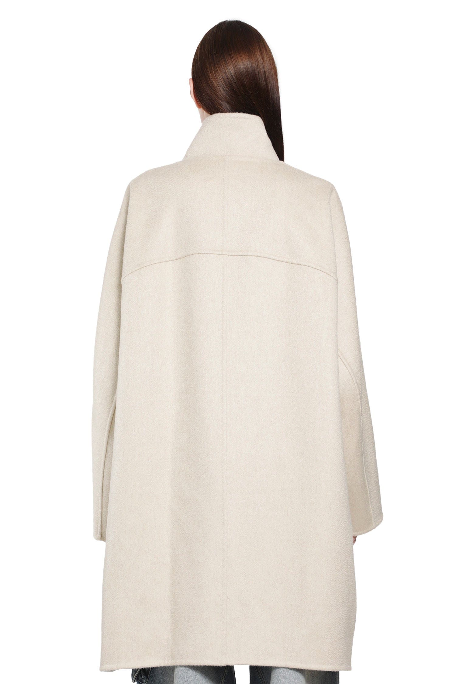 Alaia Asymmetric Double Face Cashmere Coat