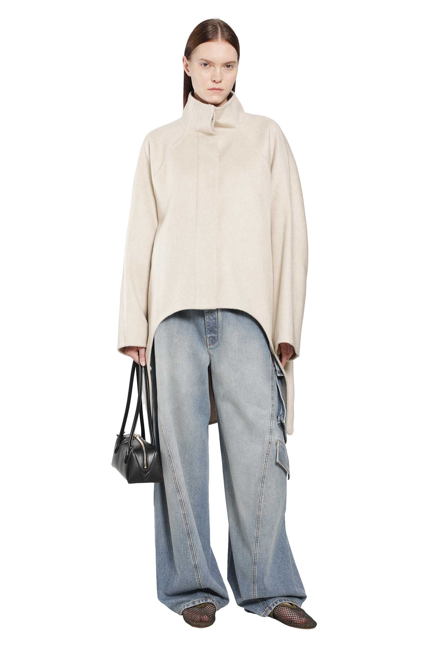 Alaia Asymmetric Double Face Cashmere Coat