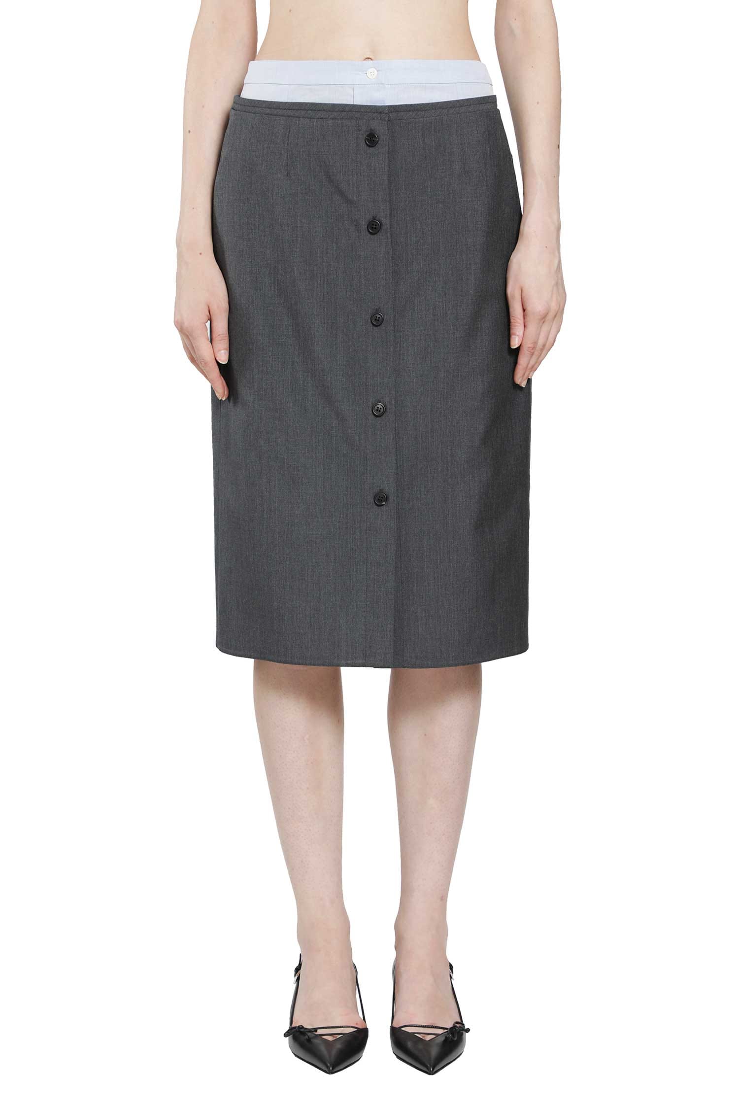 Prada Layered Wool Skirt