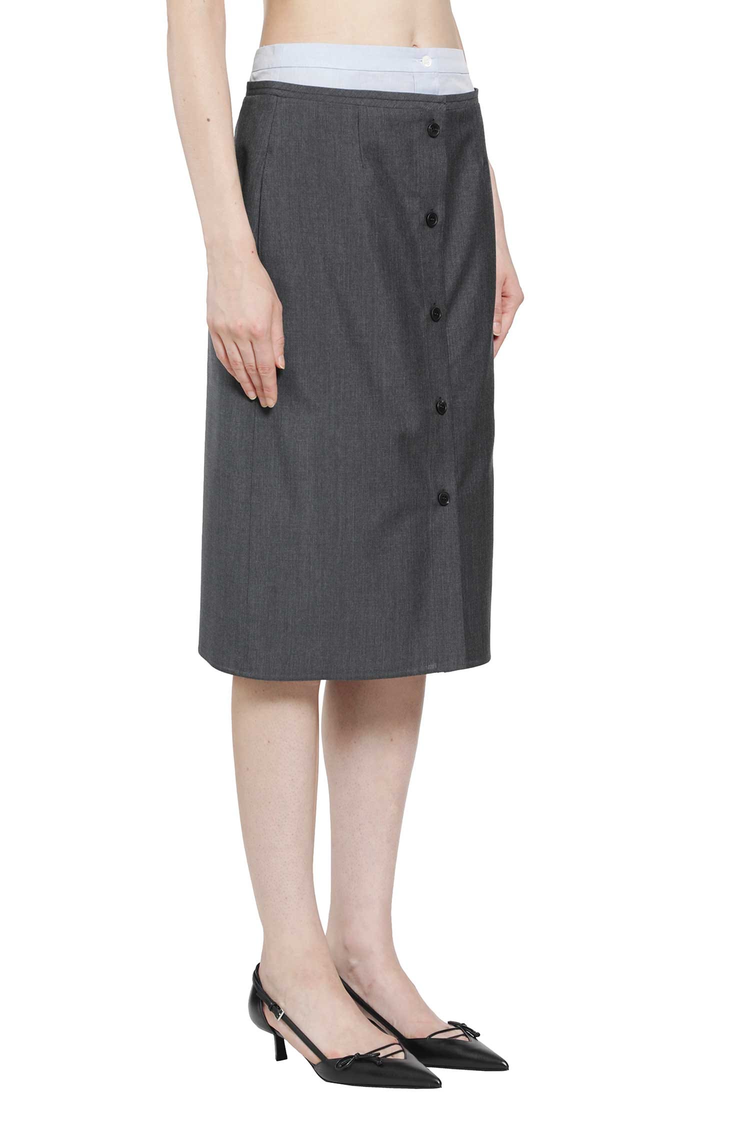 Prada Layered Wool Skirt