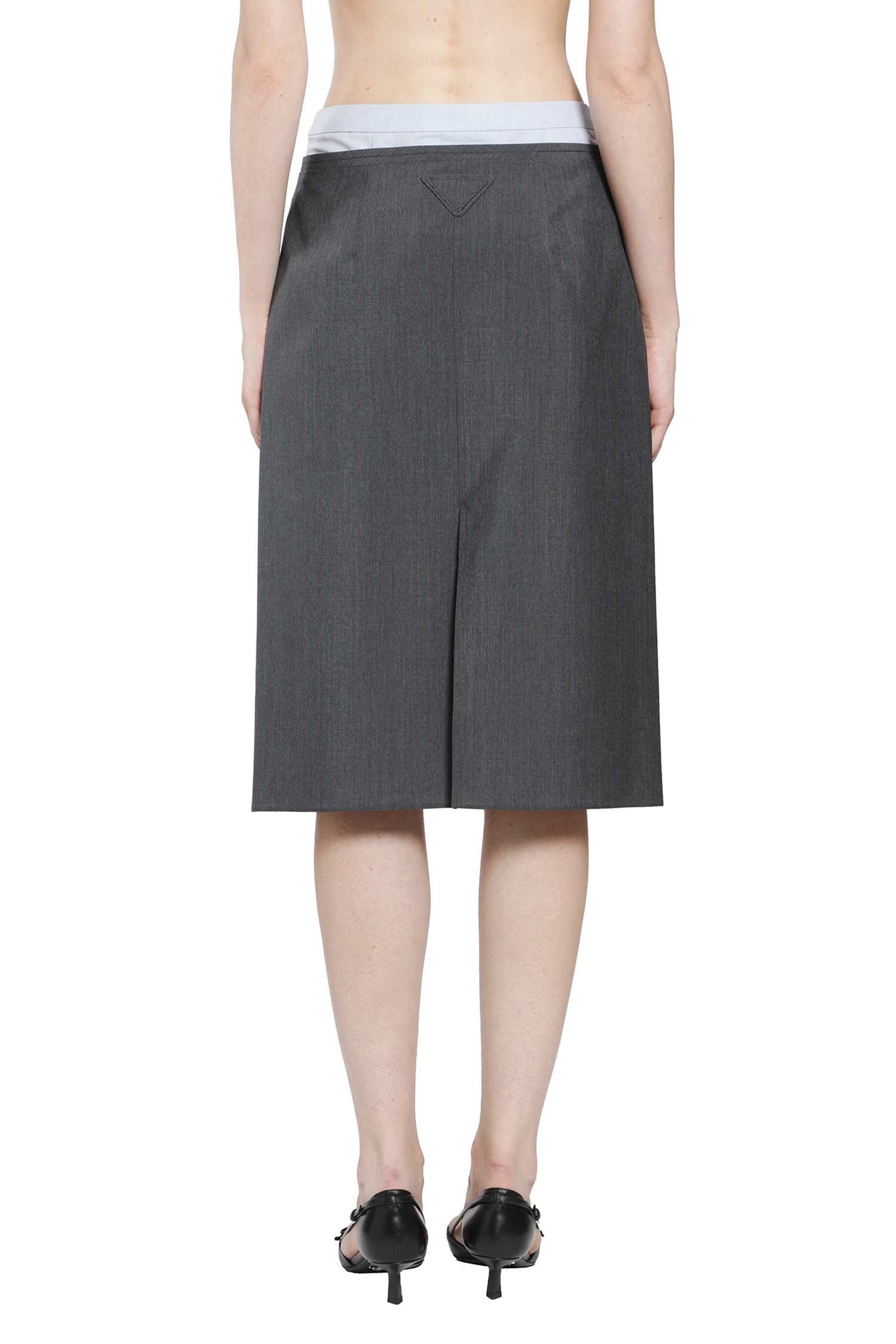 Prada Layered Wool Skirt