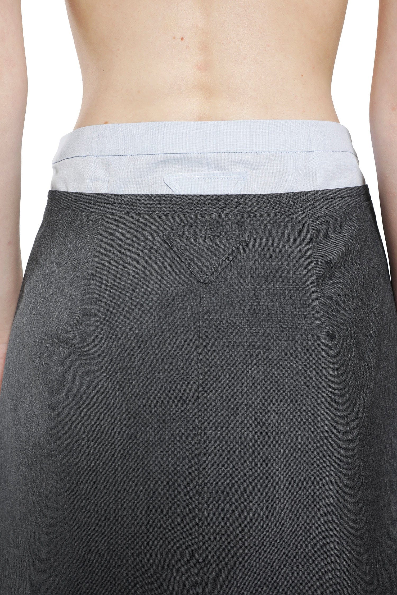 Prada Layered Wool Skirt