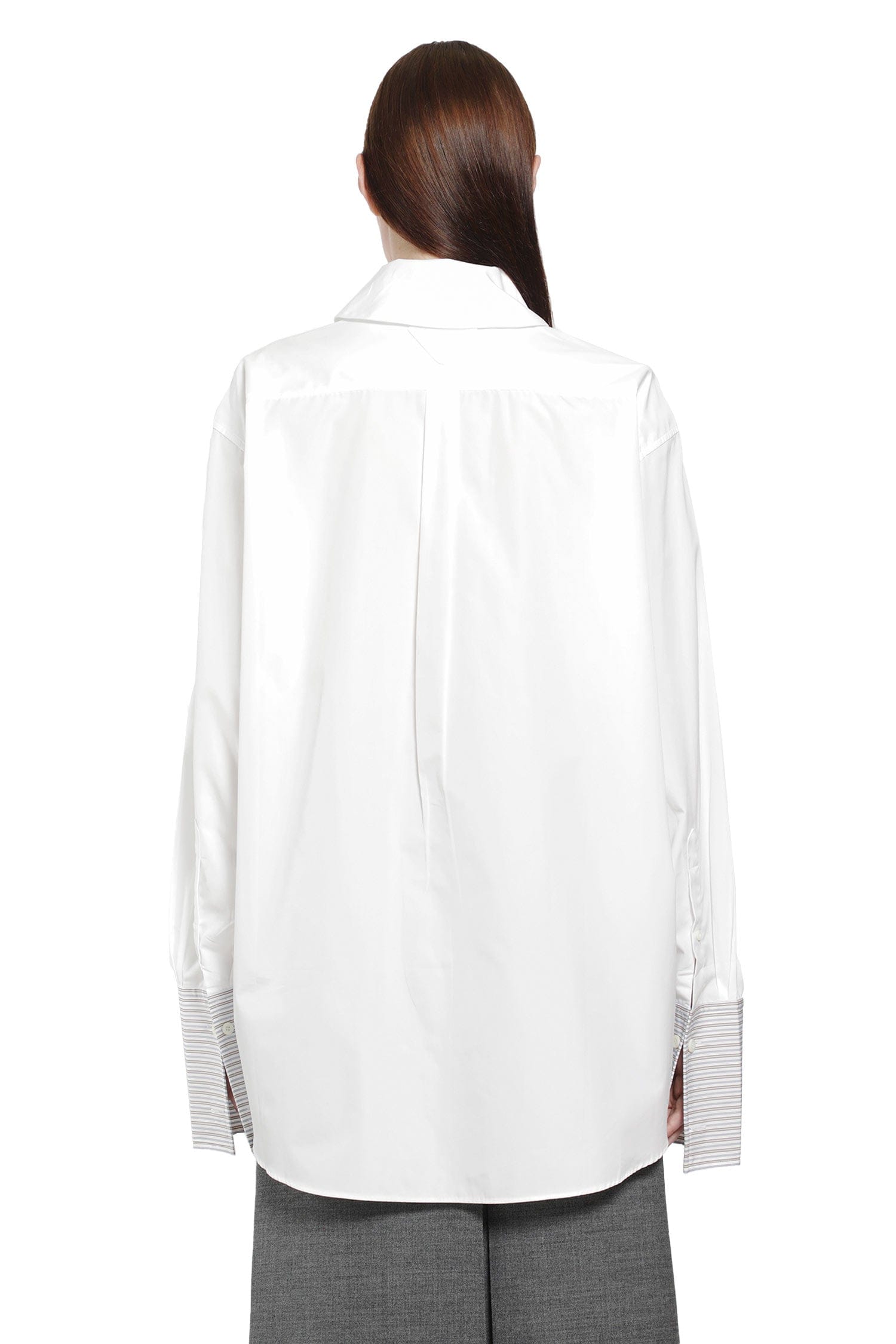 Prada Layered Cotton Shirt with Bow