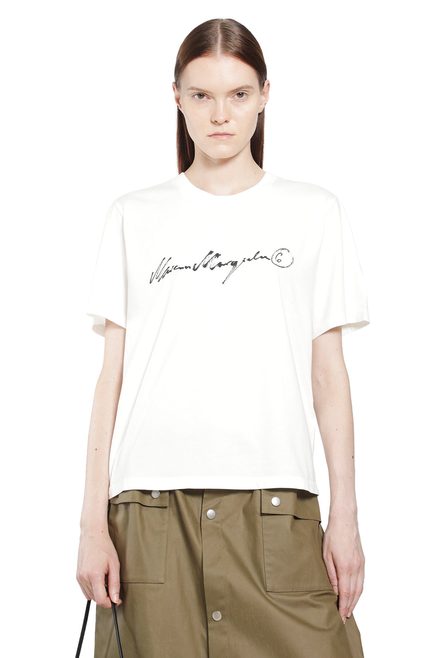 MM6 Maison Margiela Overdyed Handwritten Logo T-Shirt