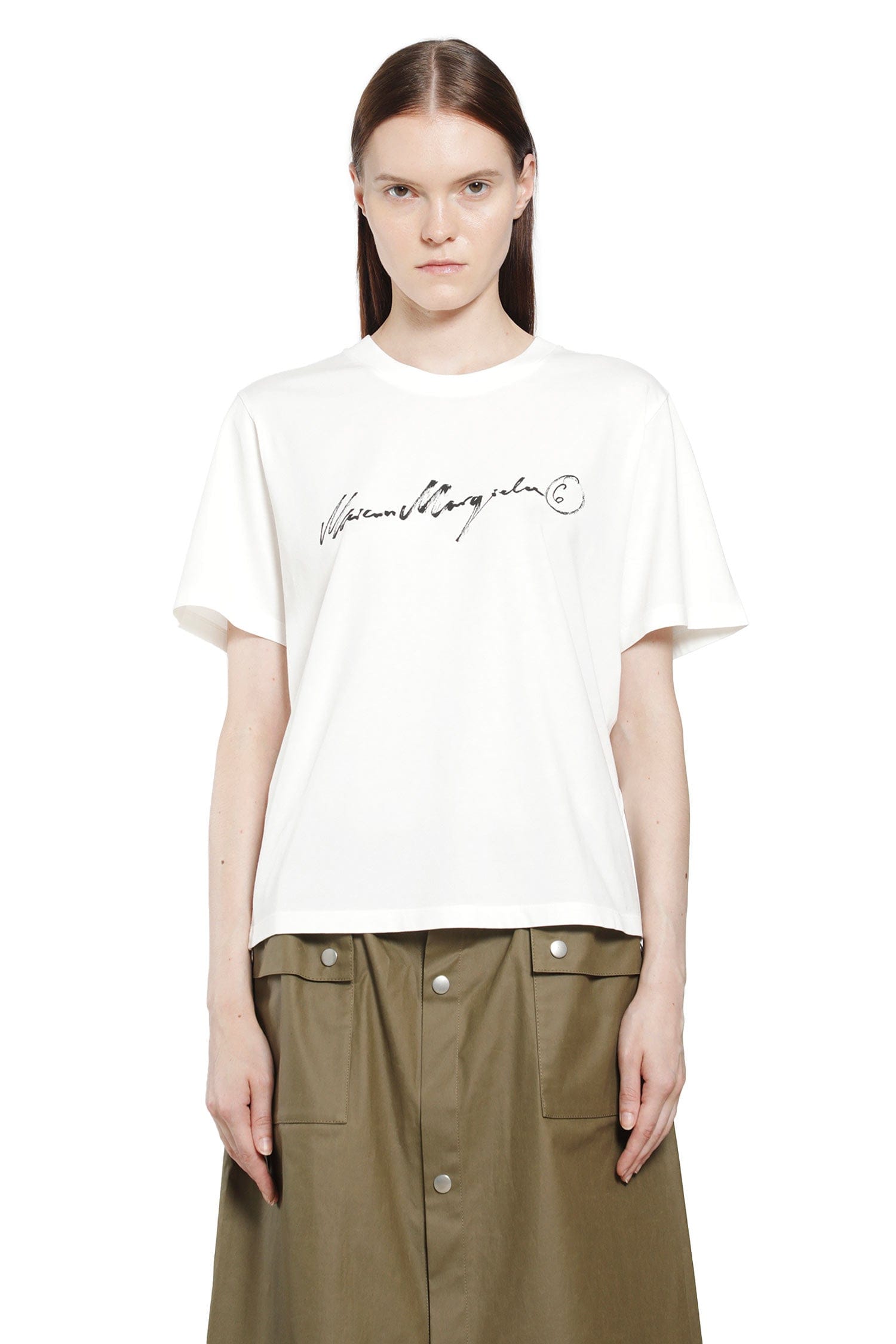 MM6 Maison Margiela Overdyed Handwritten Logo T-Shirt
