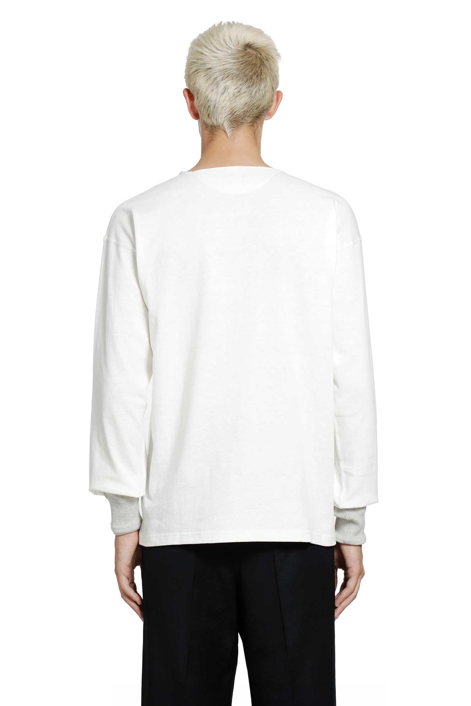 TAIGA TAKAHASHI LOT . 618 Side Henry Neck T-Shirt