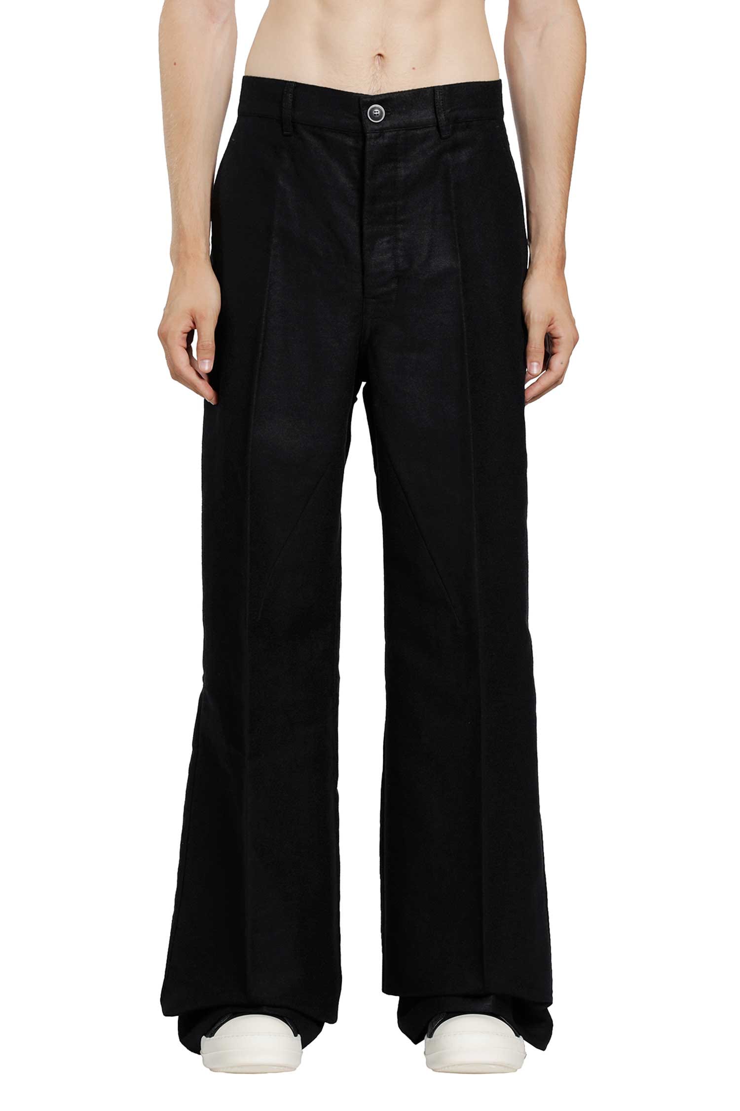 Rick Owens Tower Work Pants in Ramie Moleskin