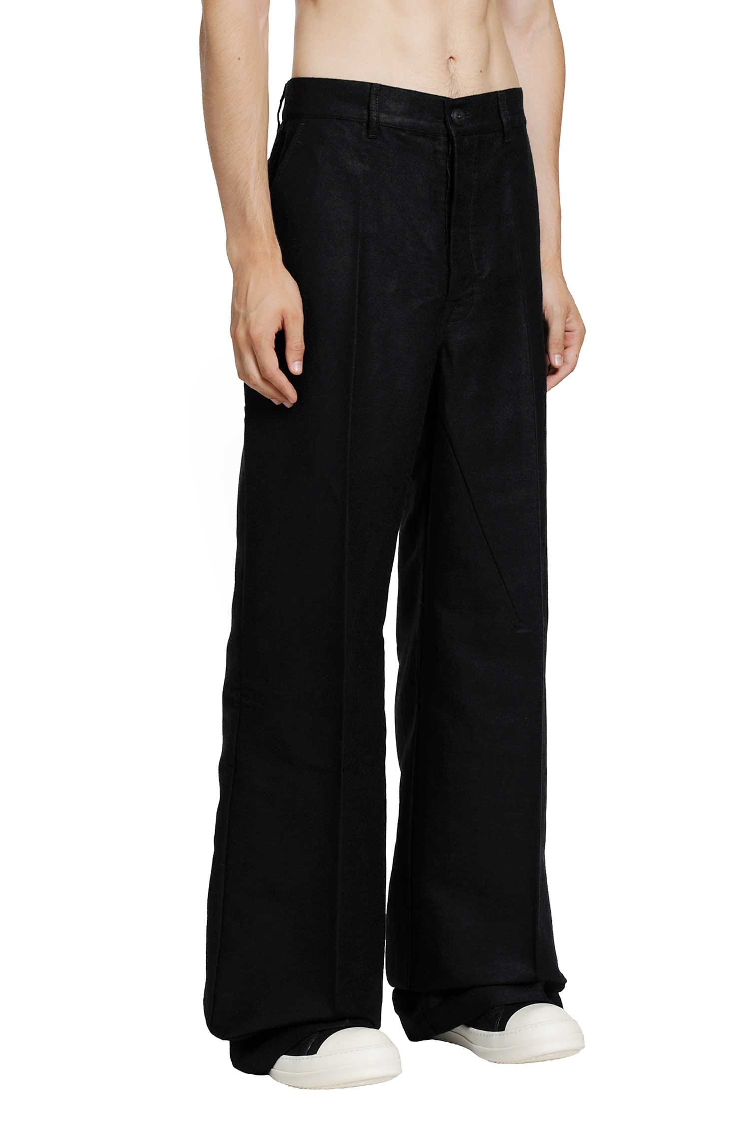 Rick Owens Tower Work Pants in Ramie Moleskin