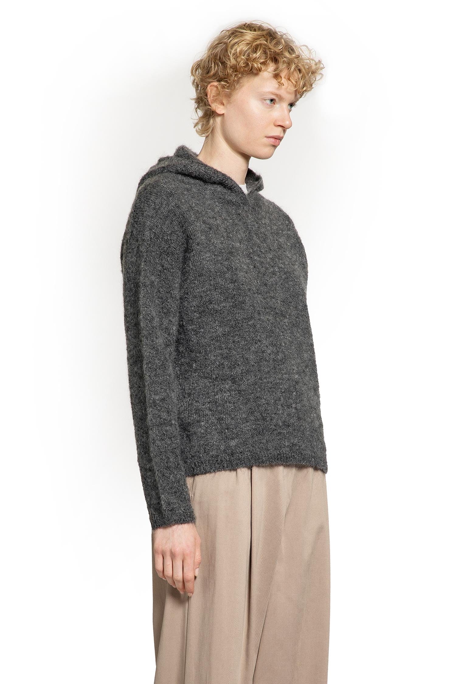 'S Max Mara Current Mohair Knit Hoodie Sweater