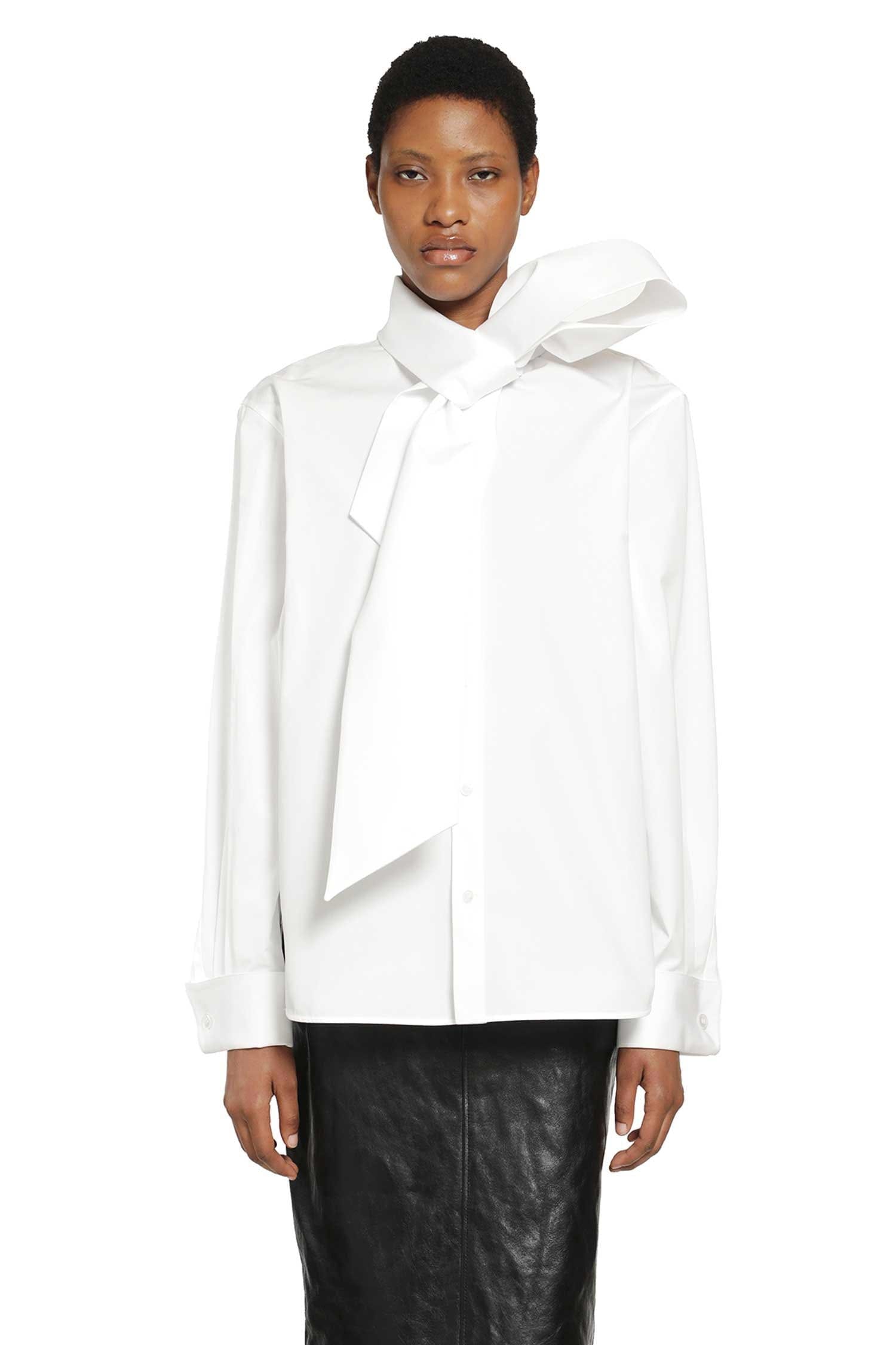 Saint Laurent Lavallière Shirt in Cotton Poplin