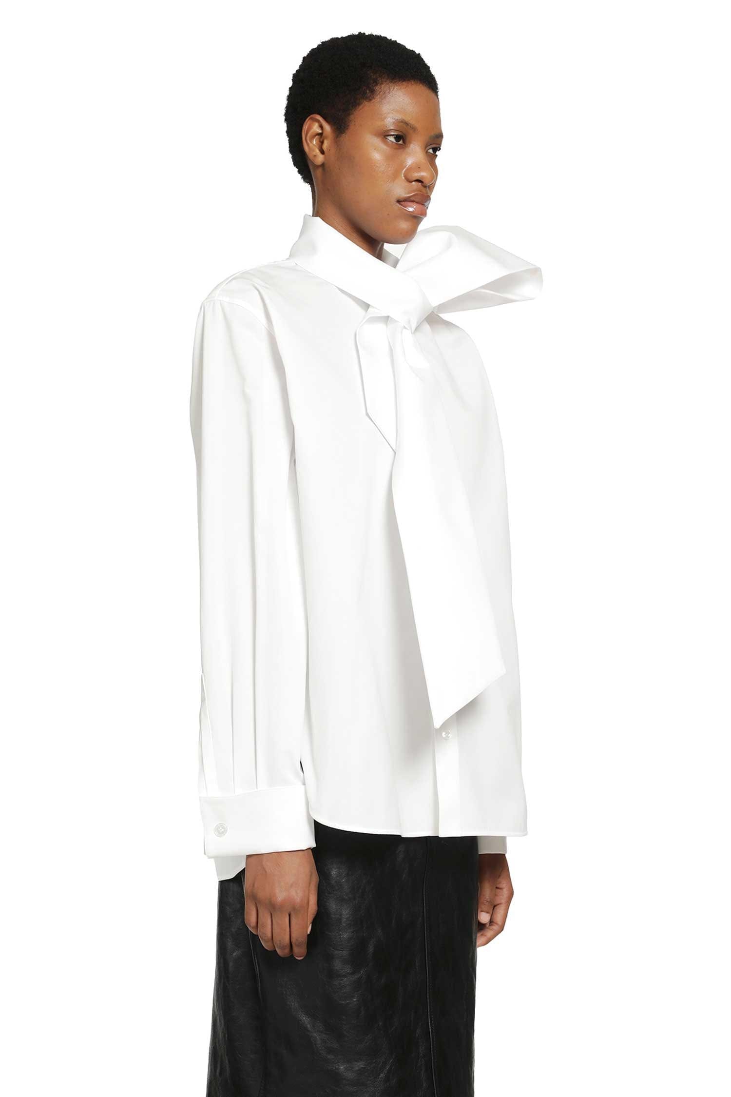 Saint Laurent Lavallière Shirt in Cotton Poplin