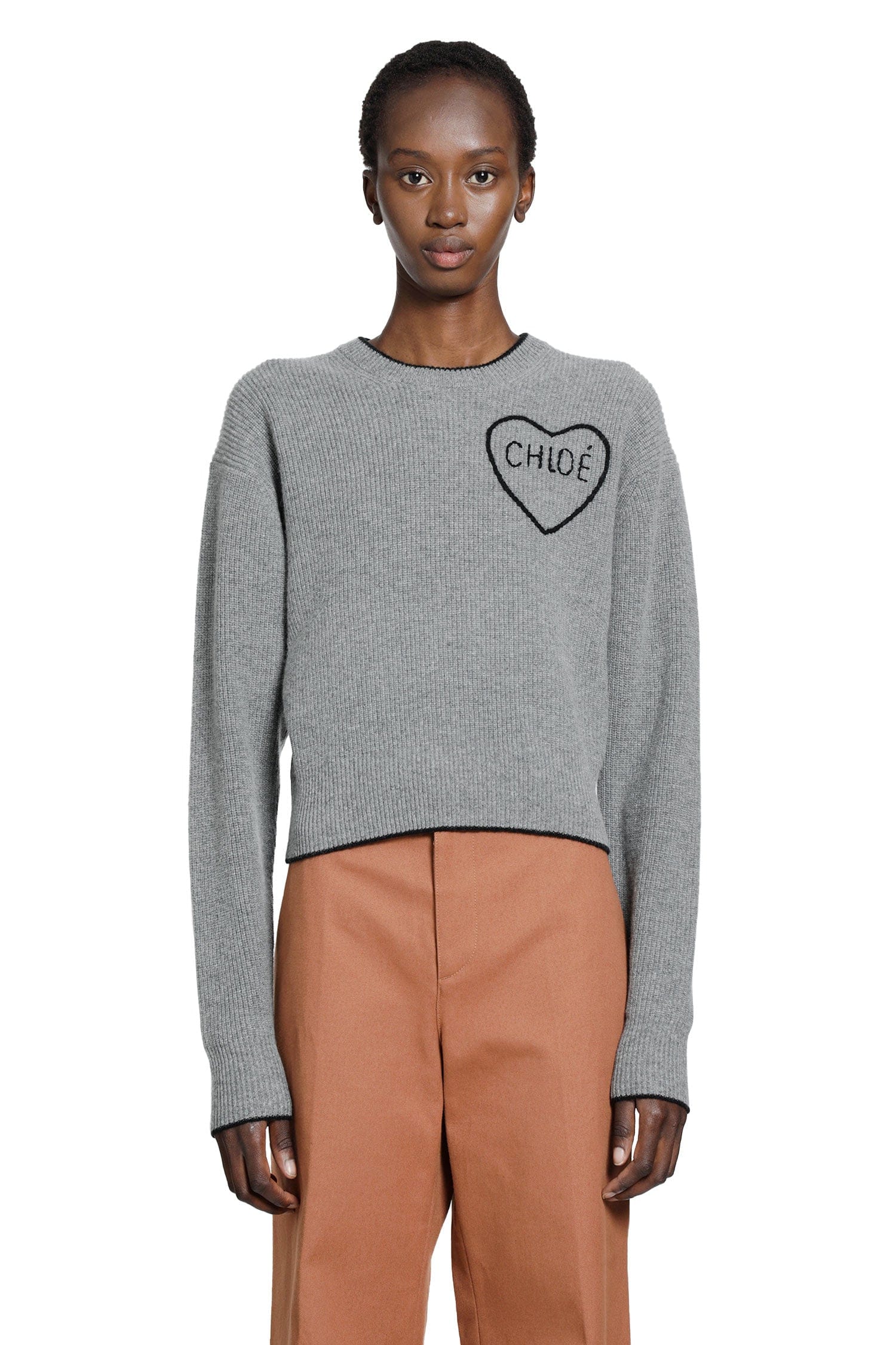 Chloe Wool Knit Cropped Sweater