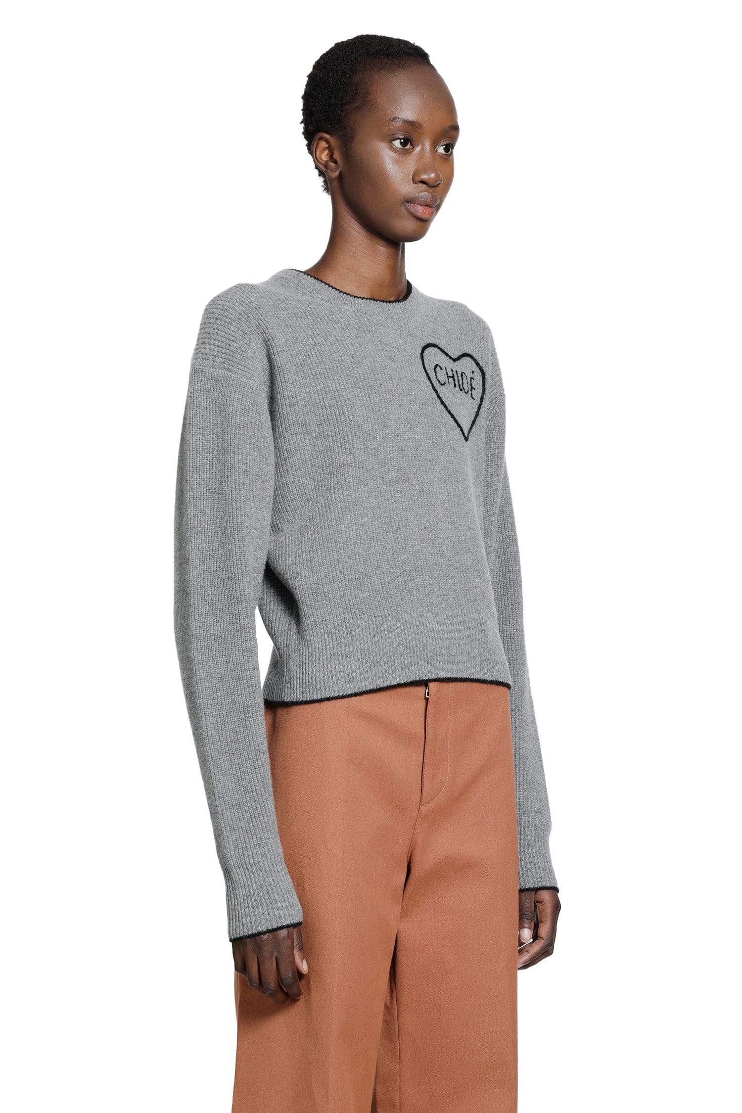 Chloe Wool Knit Cropped Sweater