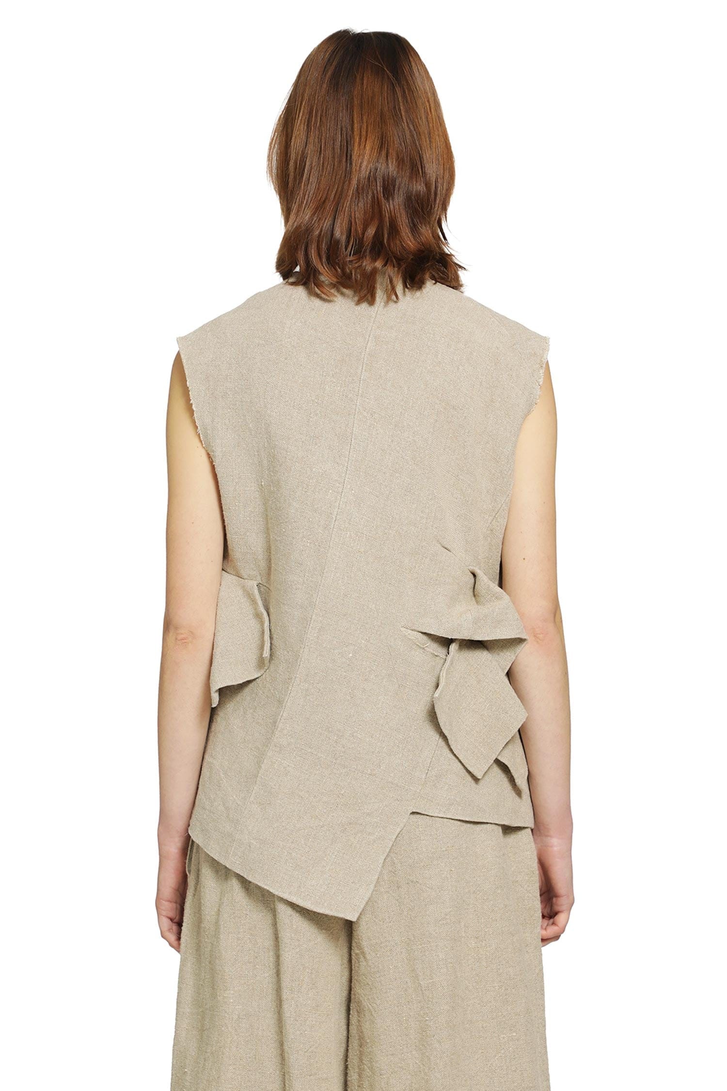 Comme Des Garcons Ruffled Linen Vest