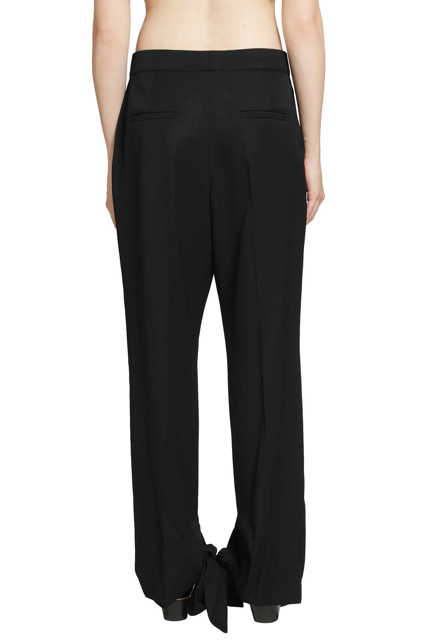 Chloe Pleated Tie-Hem Pants