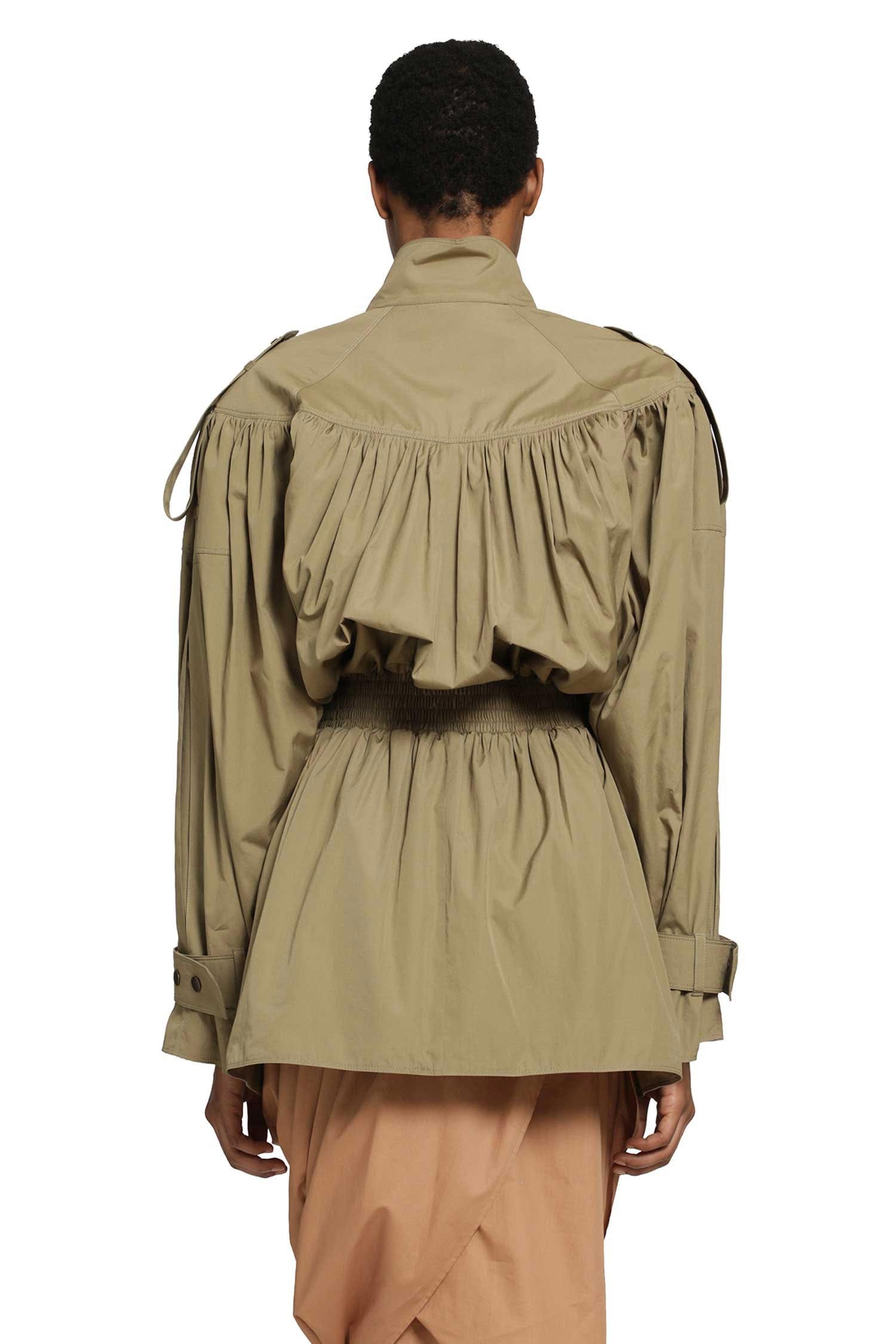 Chloe Short Trench Coat in Cotton Poplin