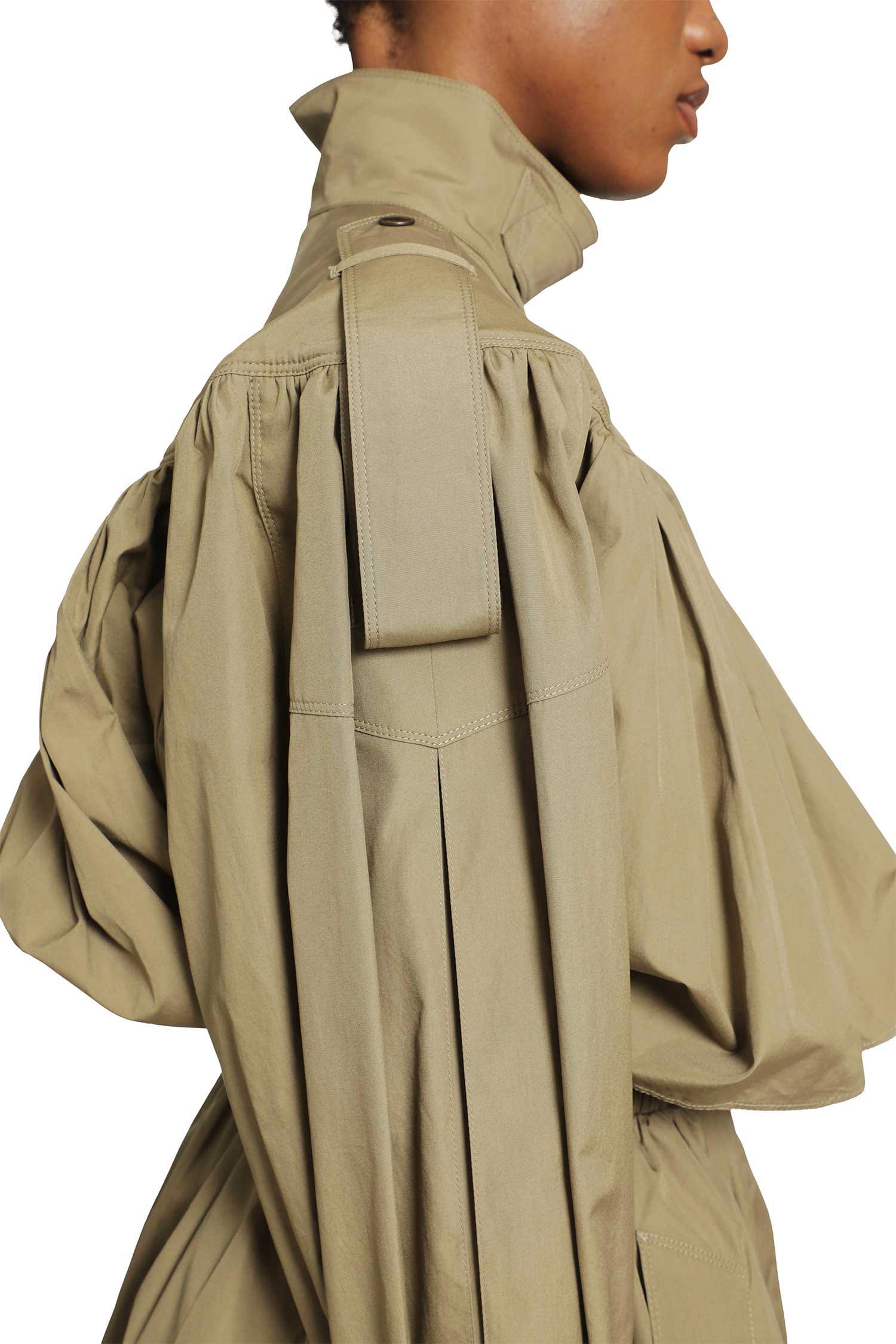 Chloe Short Trench Coat in Cotton Poplin