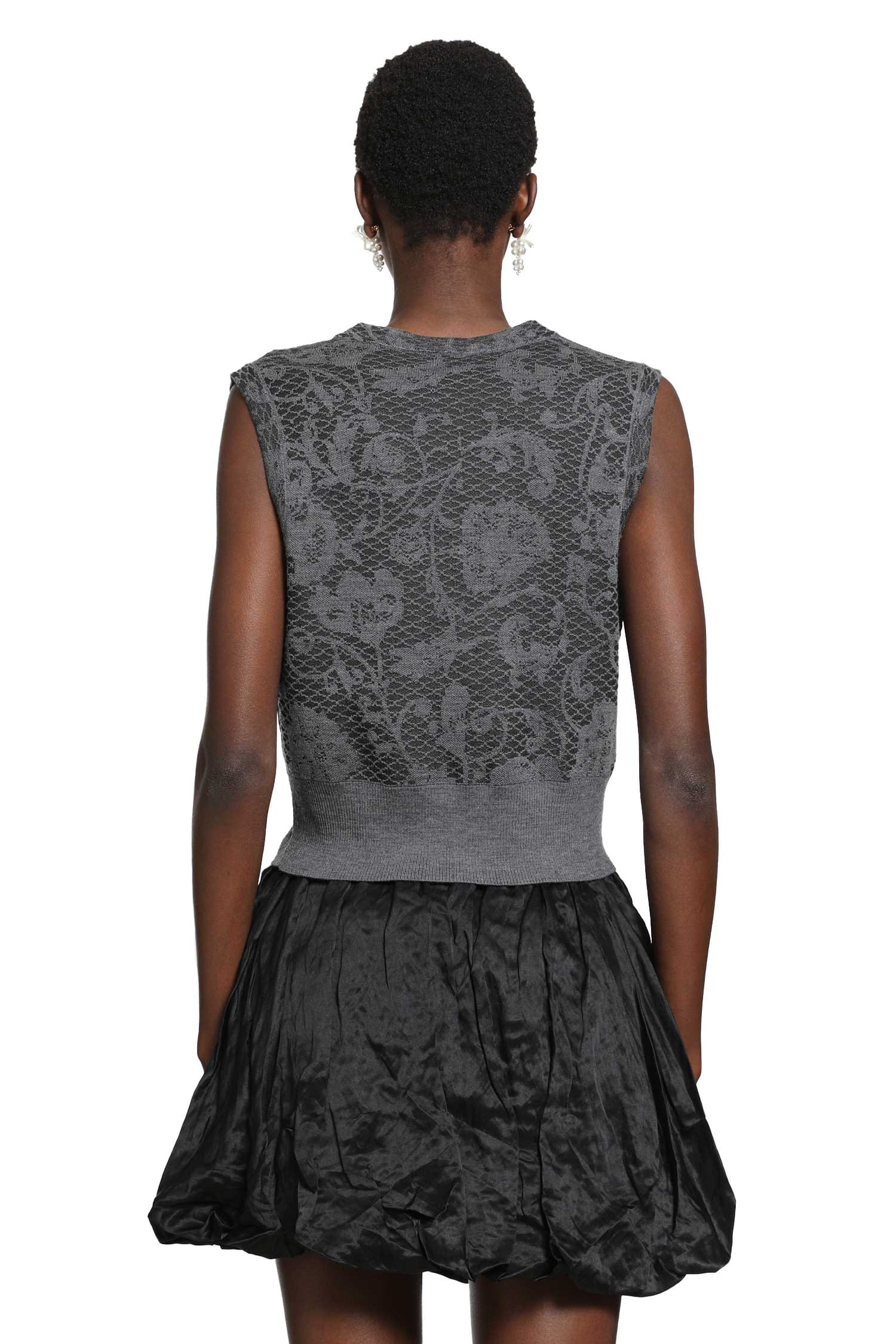 Renli Su Knit Floral Vest