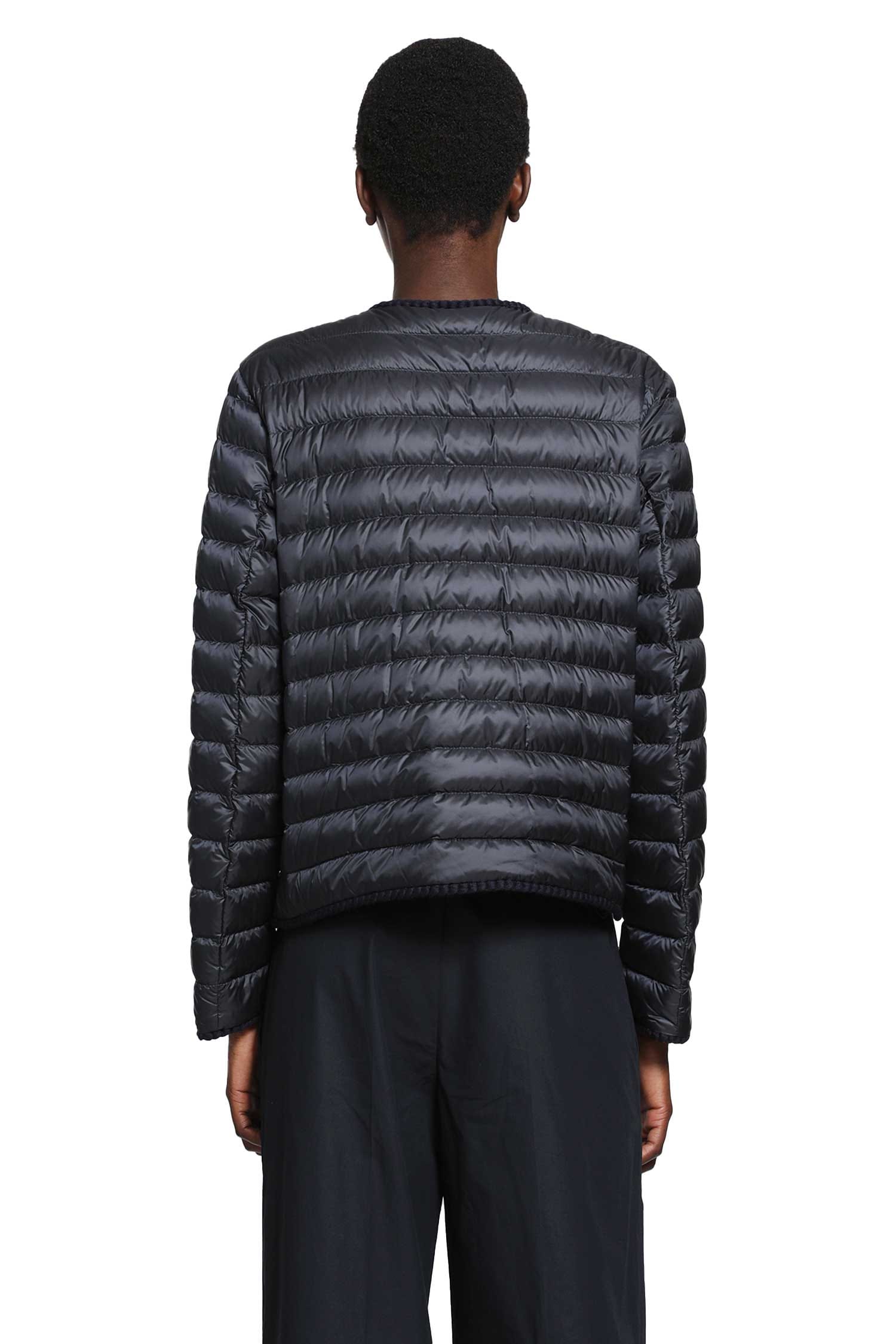 Moncler Circaete Braided Trim Short Down Jacket