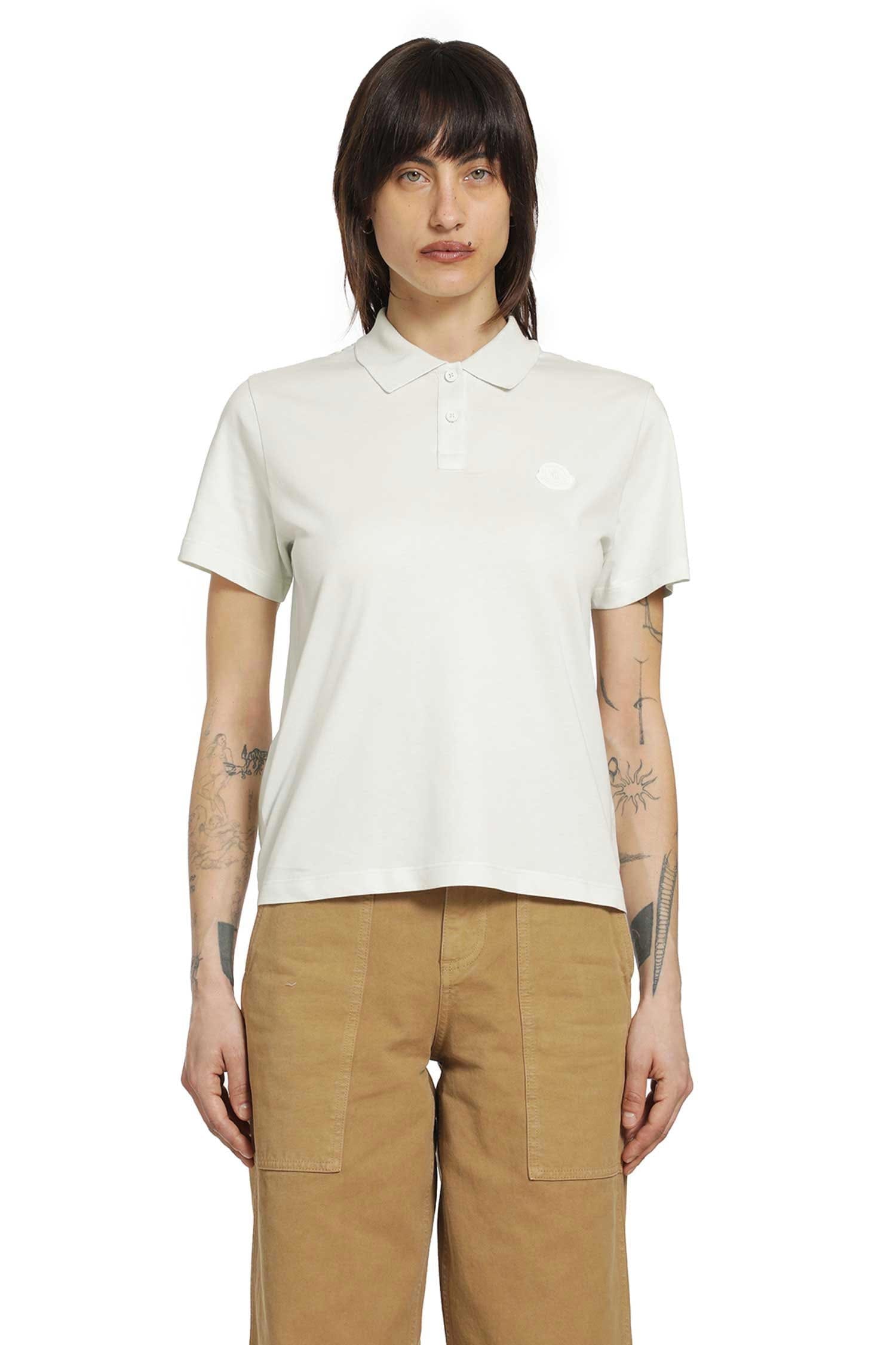 Moncler Pleated Back Short Sleeve Polo Shirt
