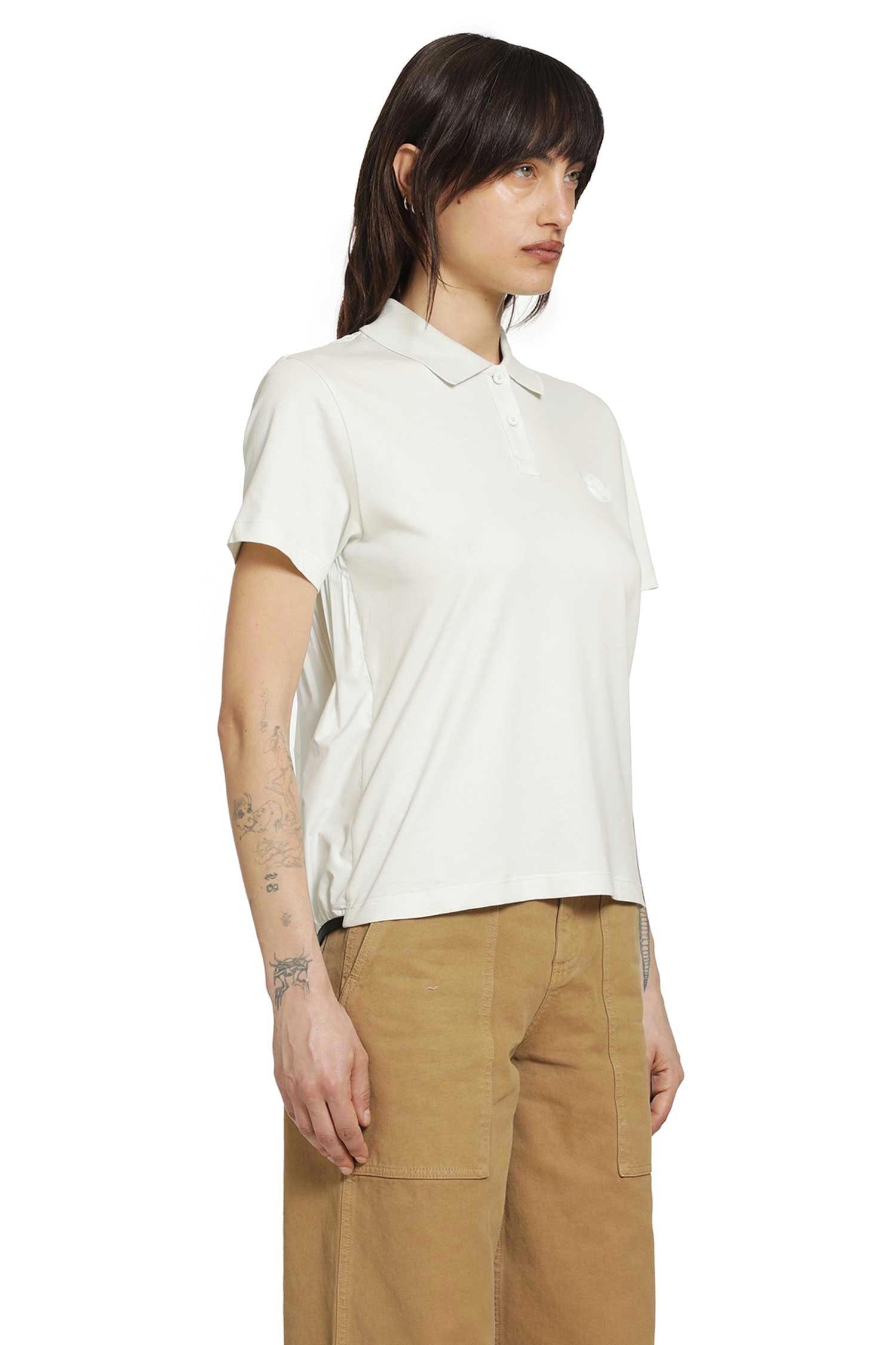 Moncler Pleated Back Short Sleeve Polo Shirt