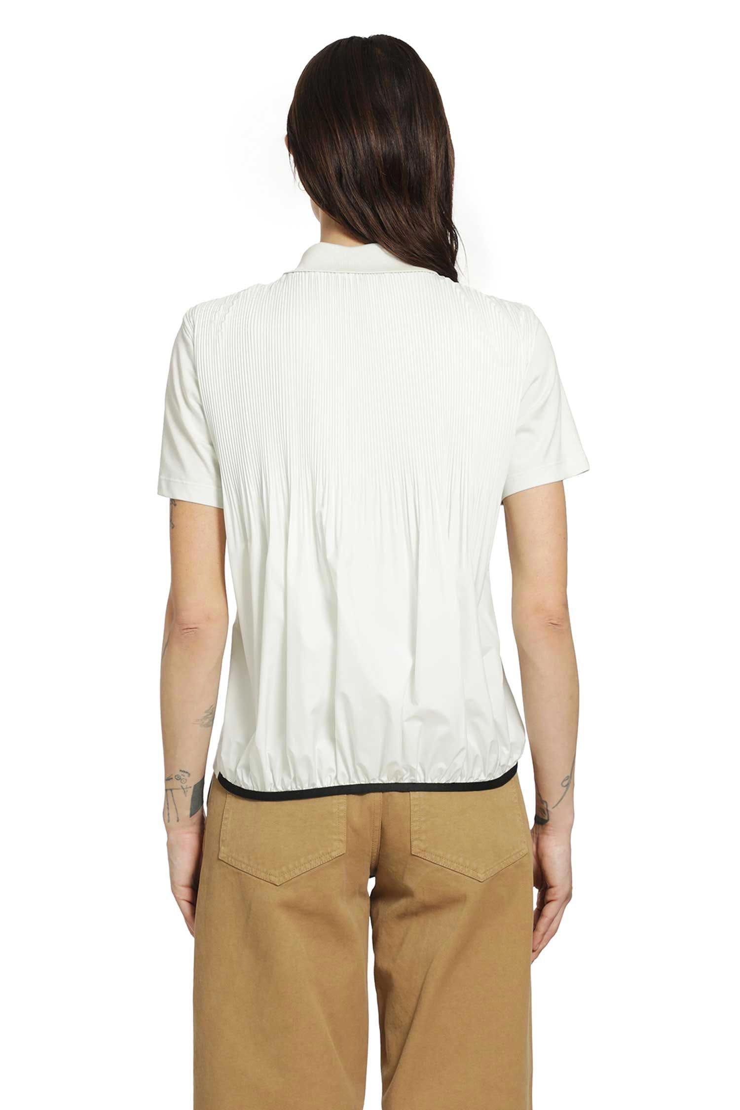 Moncler Pleated Back Short Sleeve Polo Shirt