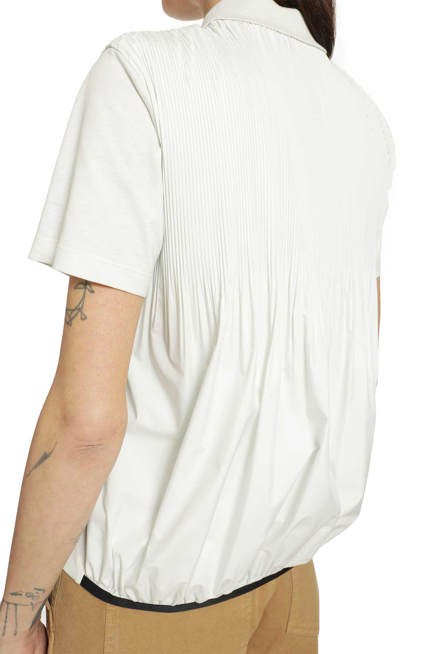Moncler Pleated Back Short Sleeve Polo Shirt