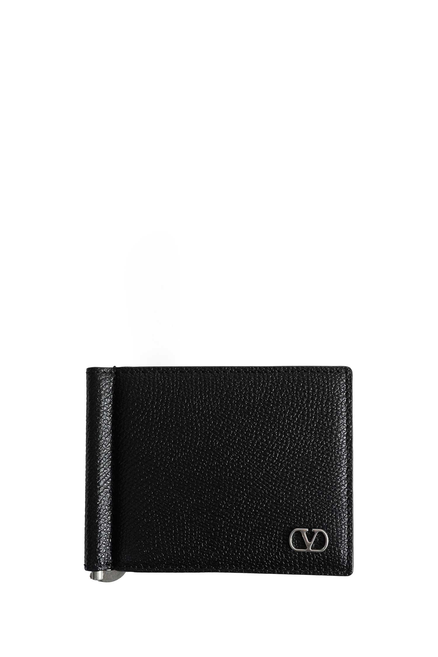 Valentino Garavani VLogo Grainy Leather Wallet
