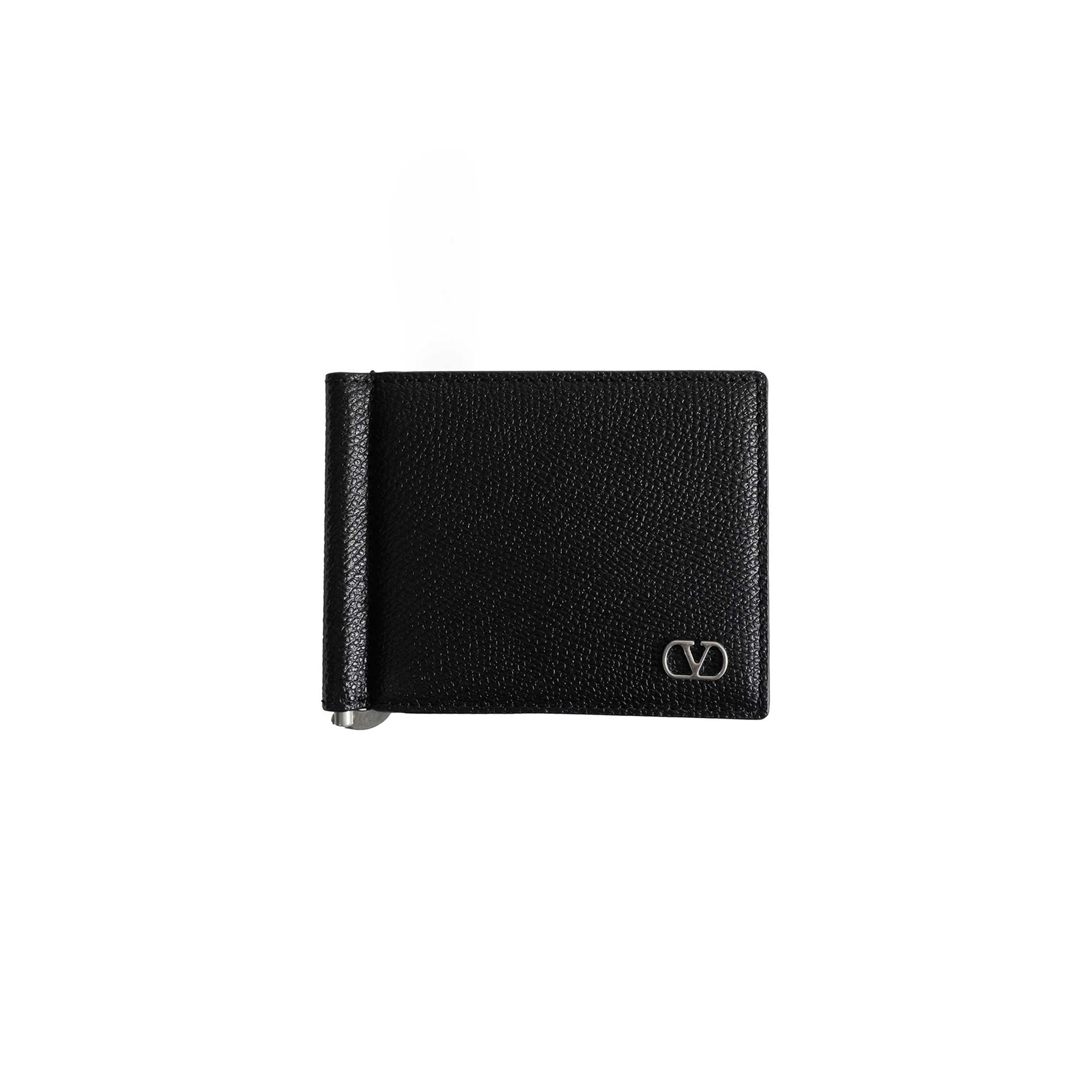 Valentino Garavani VLogo Grainy Leather Wallet