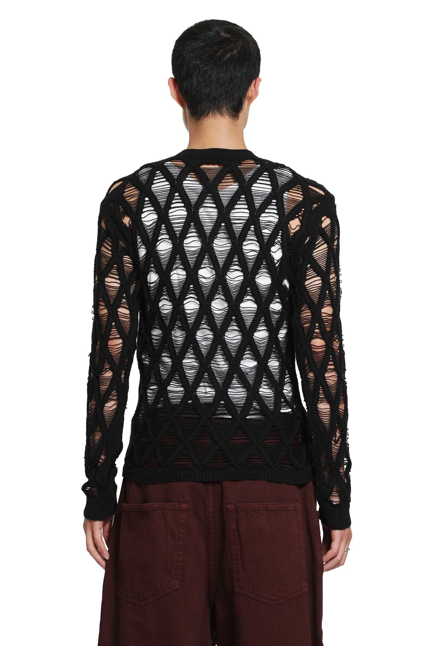 Ann Demeulemeester Carlos Diamond Stitch Sweater