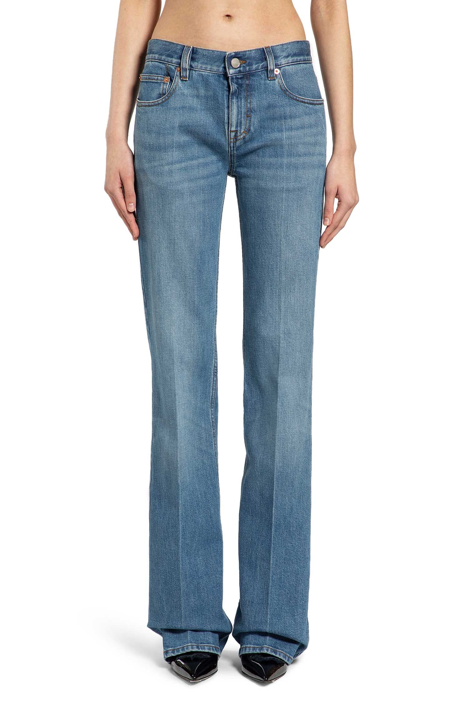 Gucci Flared Stretch Cotton Denim Trousers
