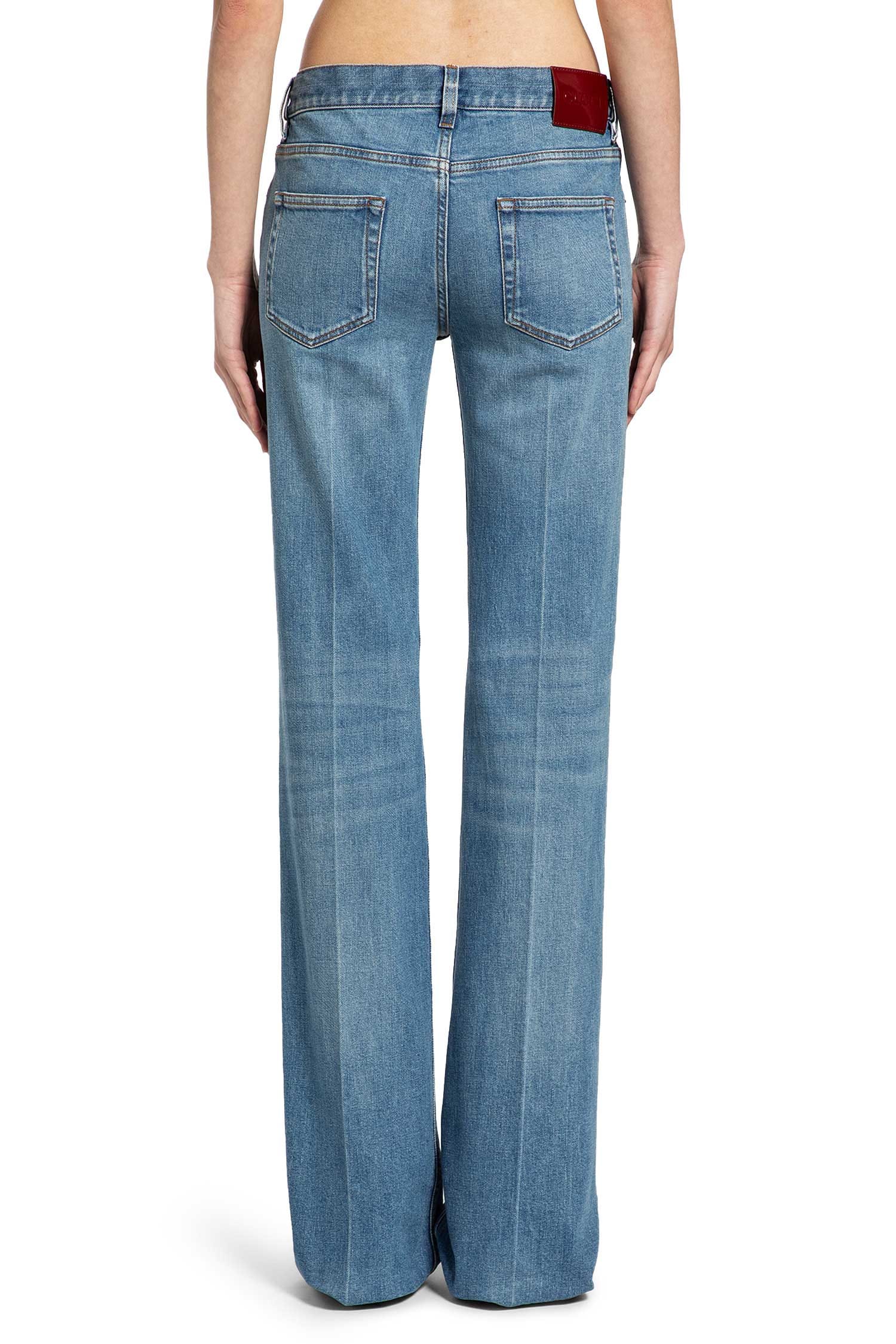 Gucci Flared Stretch Cotton Denim Trousers