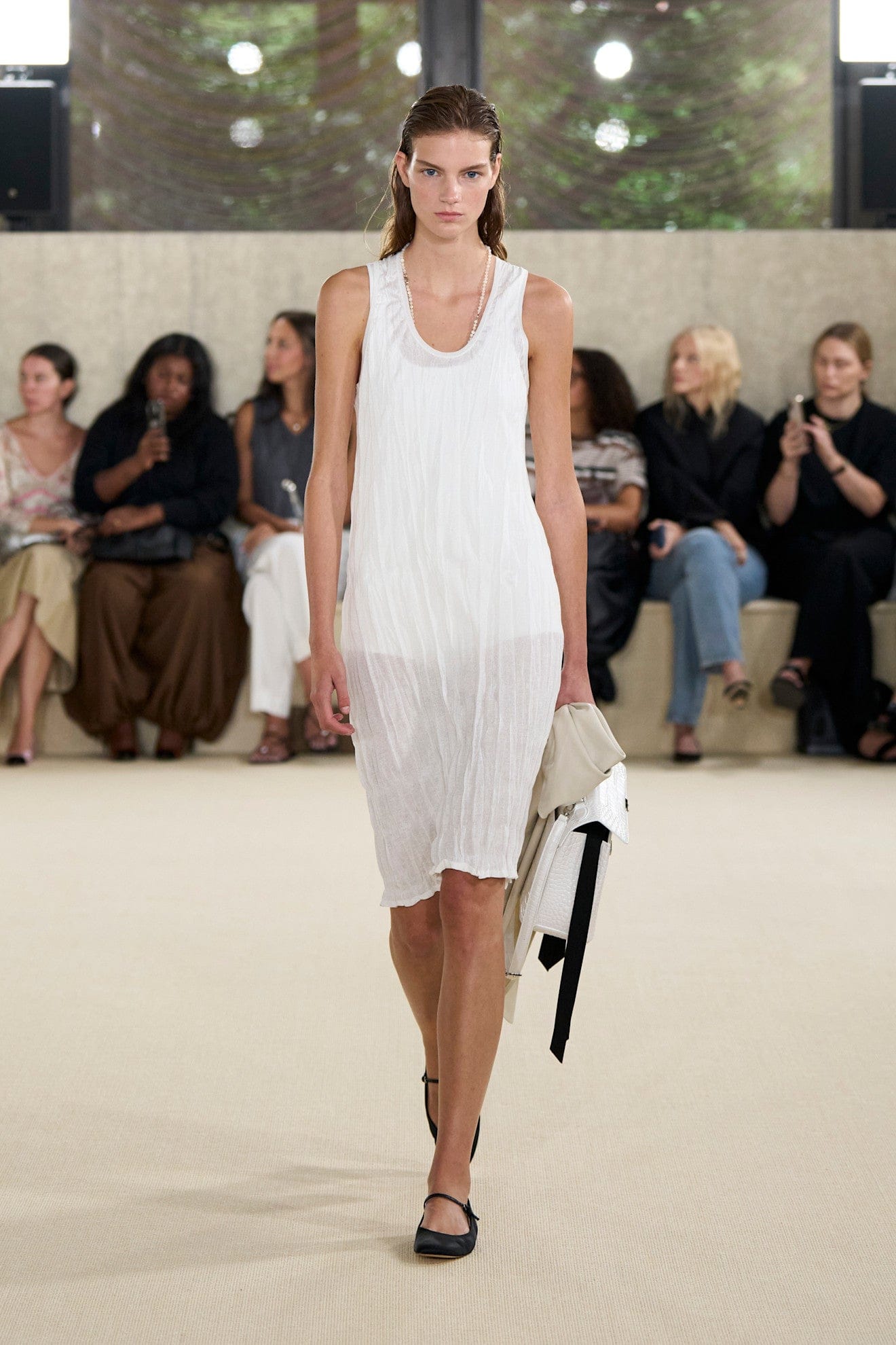 TOTEME Crinkled Knit Tank Dress