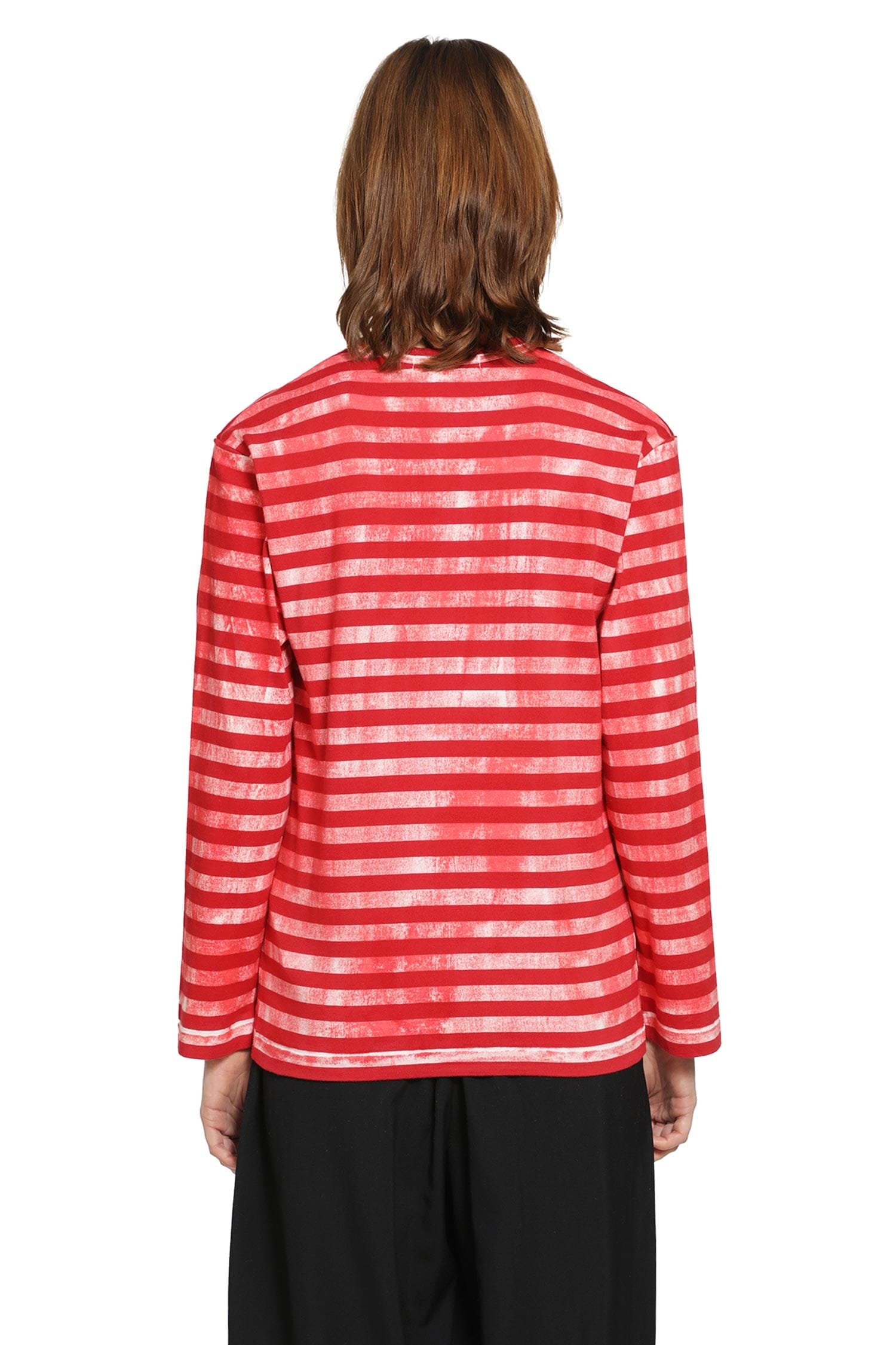 Comme Des Garcons Striped Cotton Jersey Long Sleeve T-Shirt