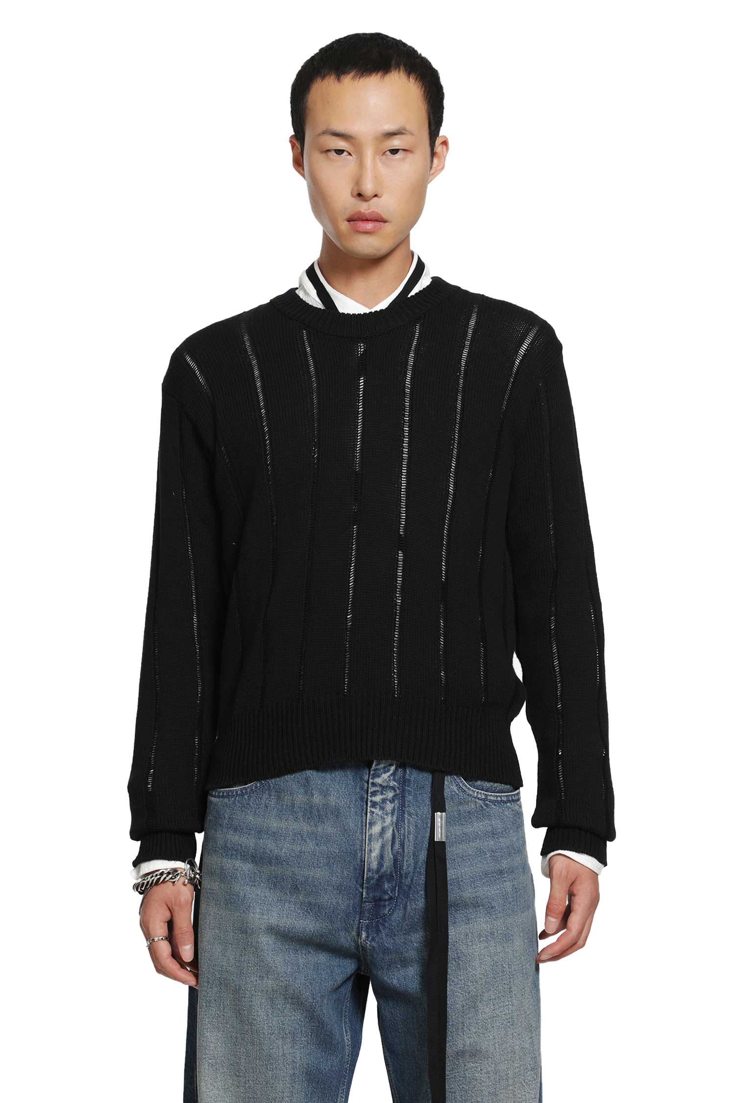 Ann Demeulemeester Rikki Brushed Rib Crewneck Sweater