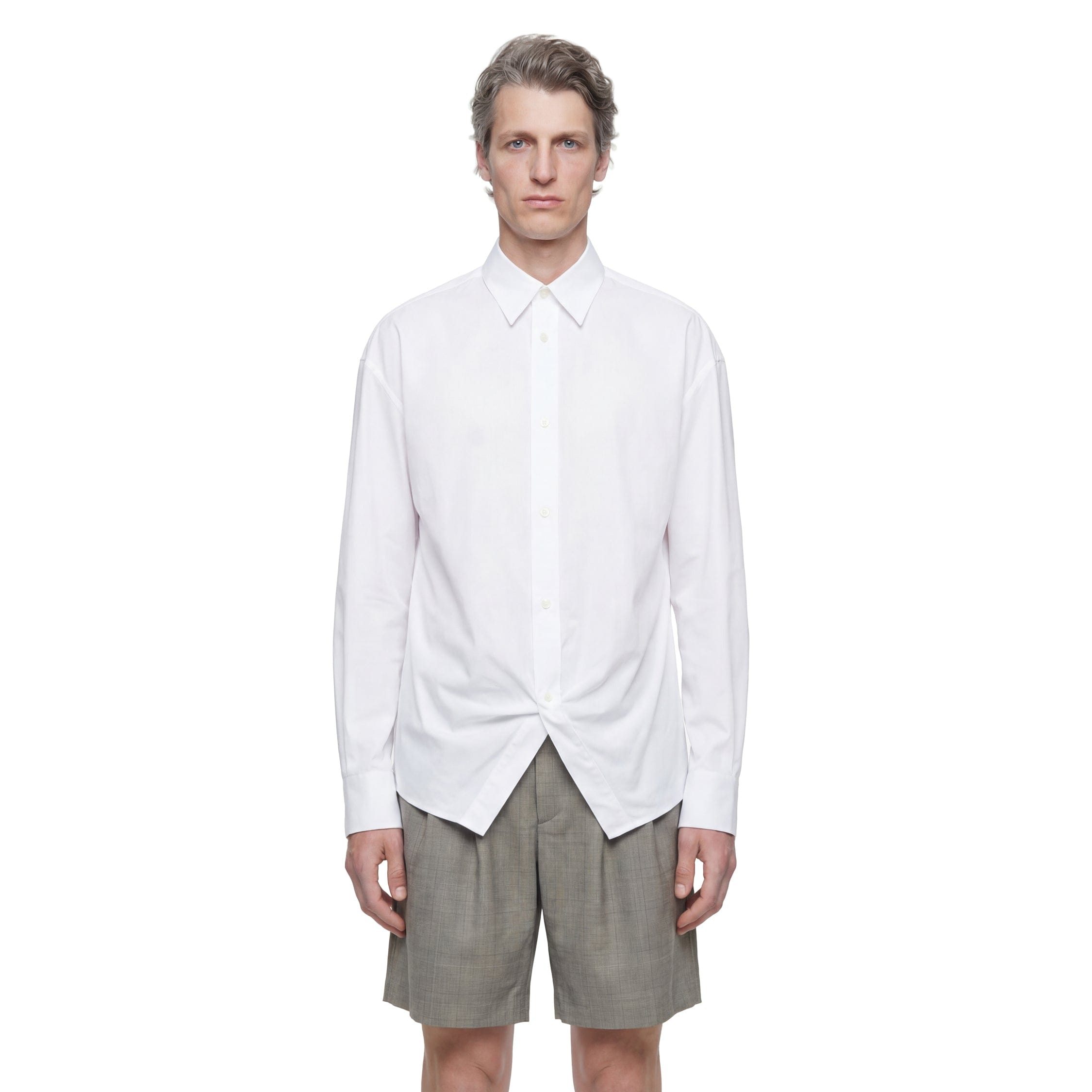 Hed Mayner Cotton Poplin Long Sleeve Shirt