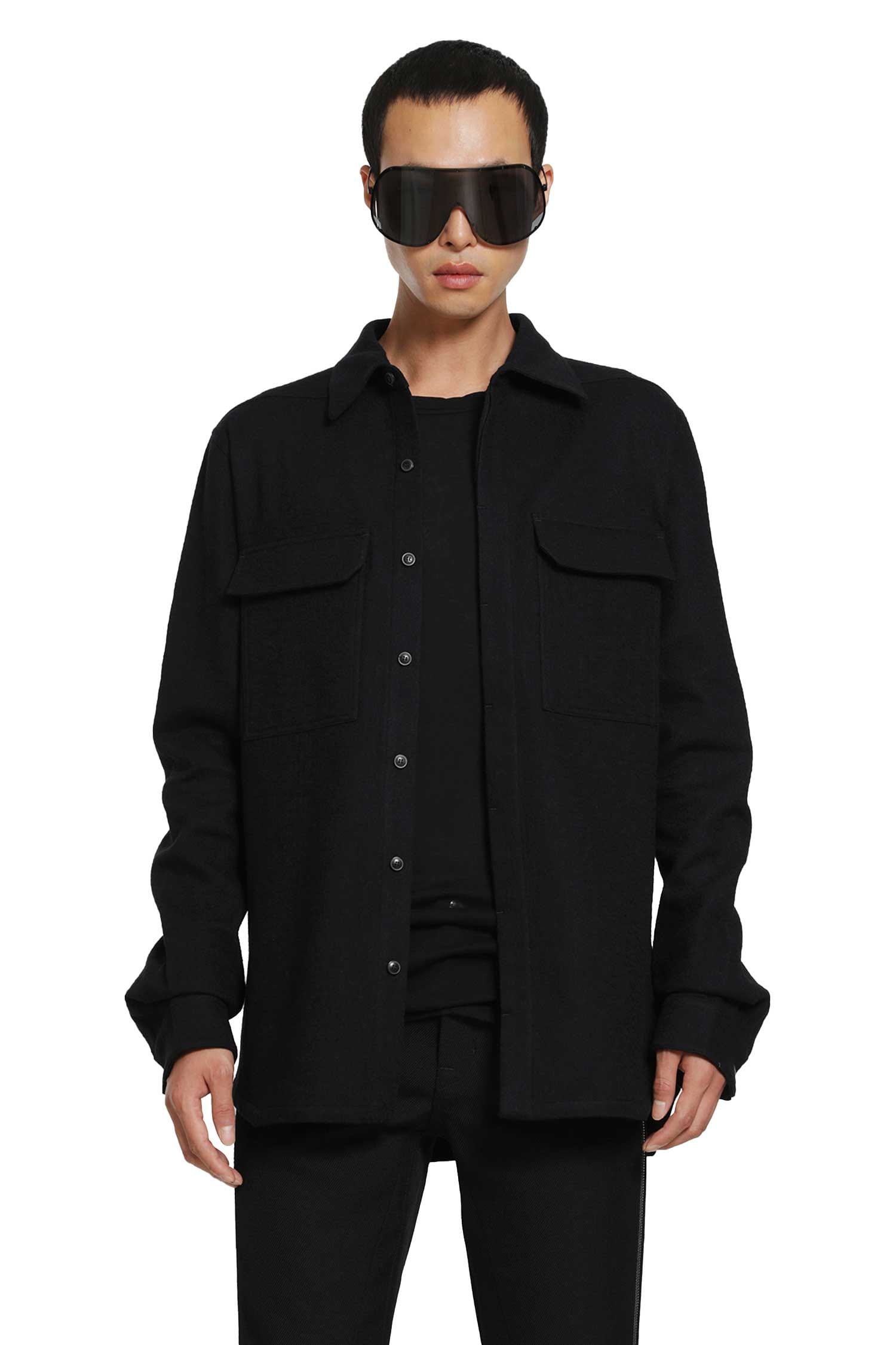 Rick Owens Temple Work Shirt in Warm Felt