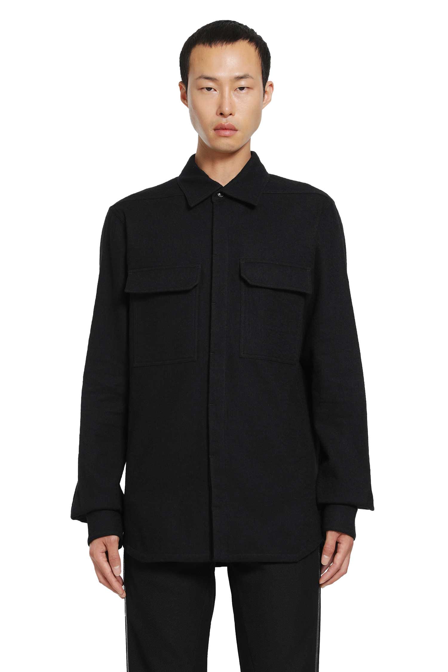 Rick Owens Temple Work Shirt in Warm Felt
