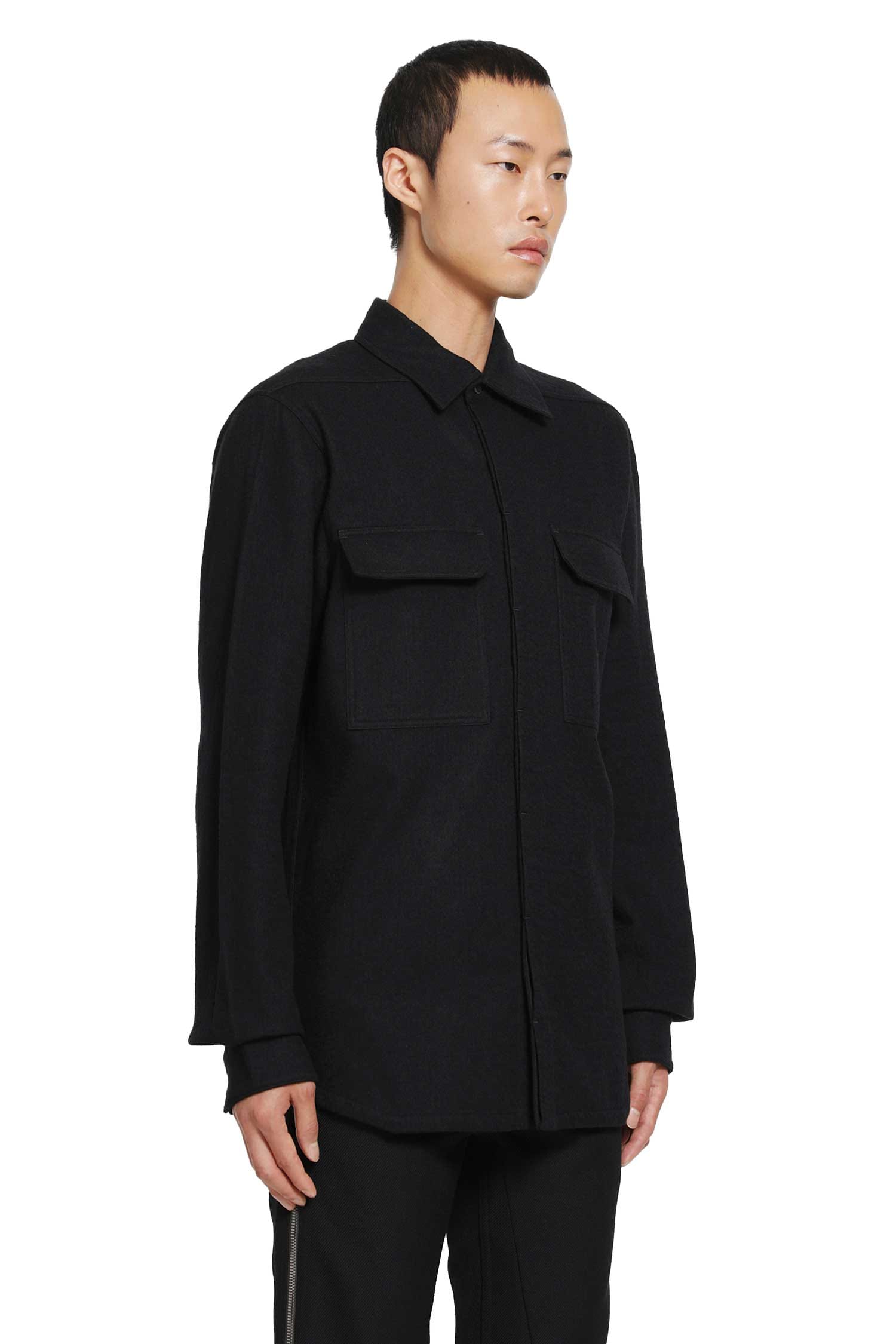Rick Owens Temple Work Shirt in Warm Felt