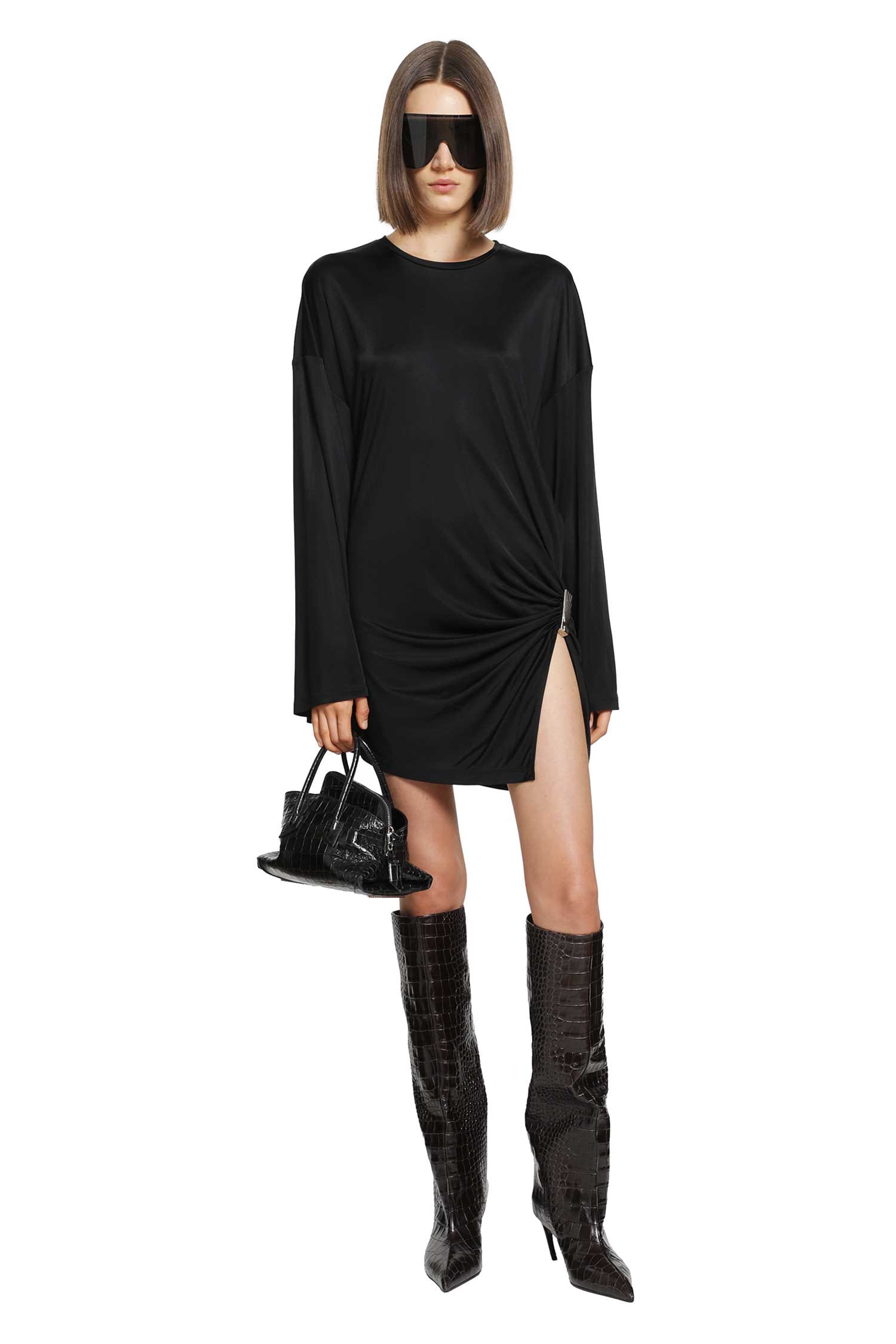 The Attico Fluid Viscose Jersey Mini Dress