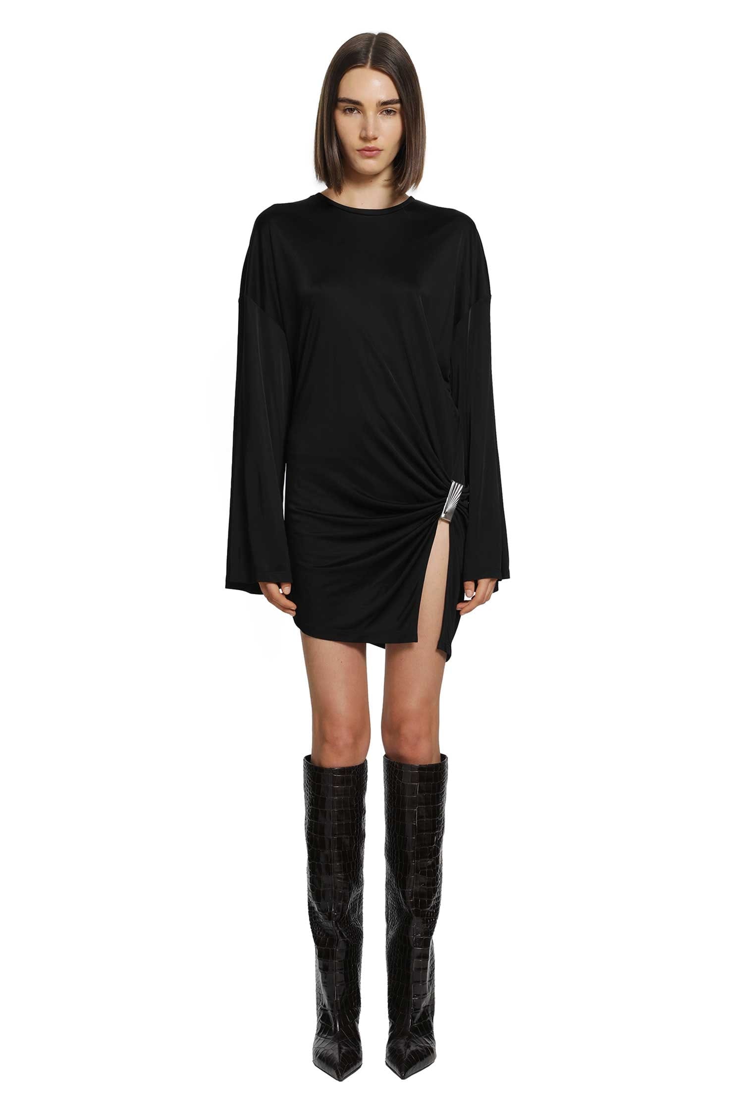 The Attico Fluid Viscose Jersey Mini Dress
