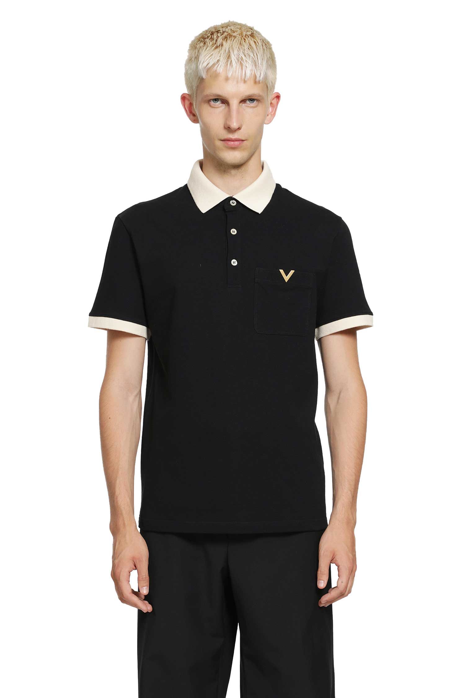 Valentino Polo Shirt With Vgold Logo