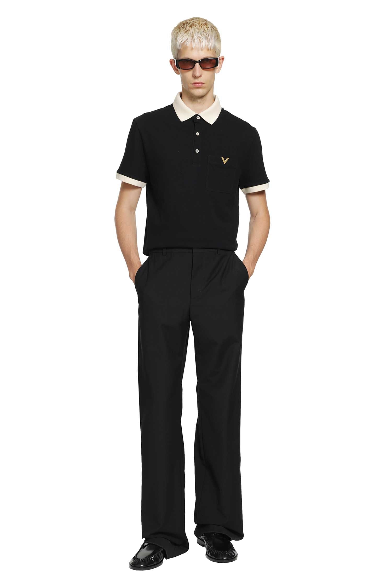 Valentino Polo Shirt With Vgold Logo