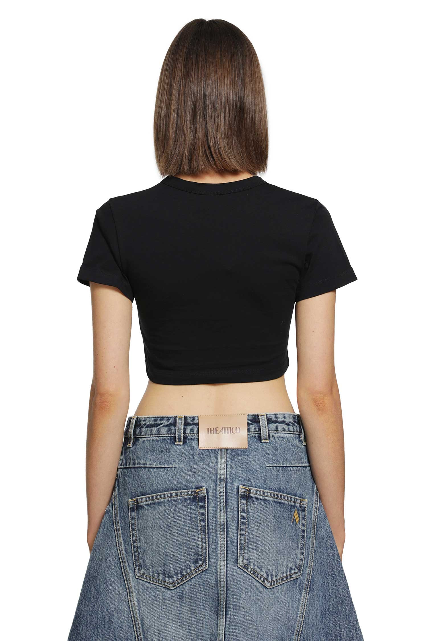 The Attico Contour Bust Cropped T-Shirt