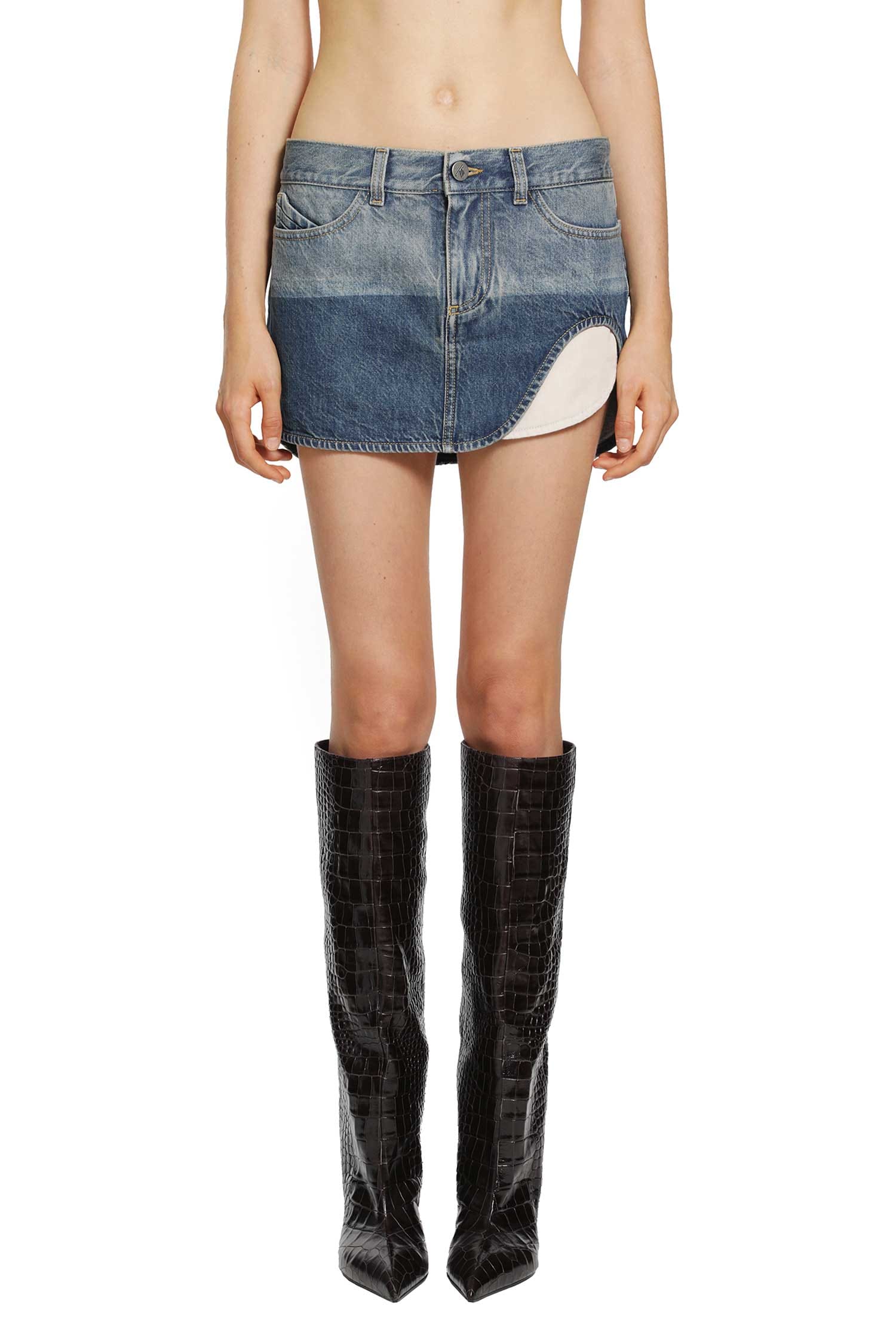 The Attico Denim Mini Skirt
