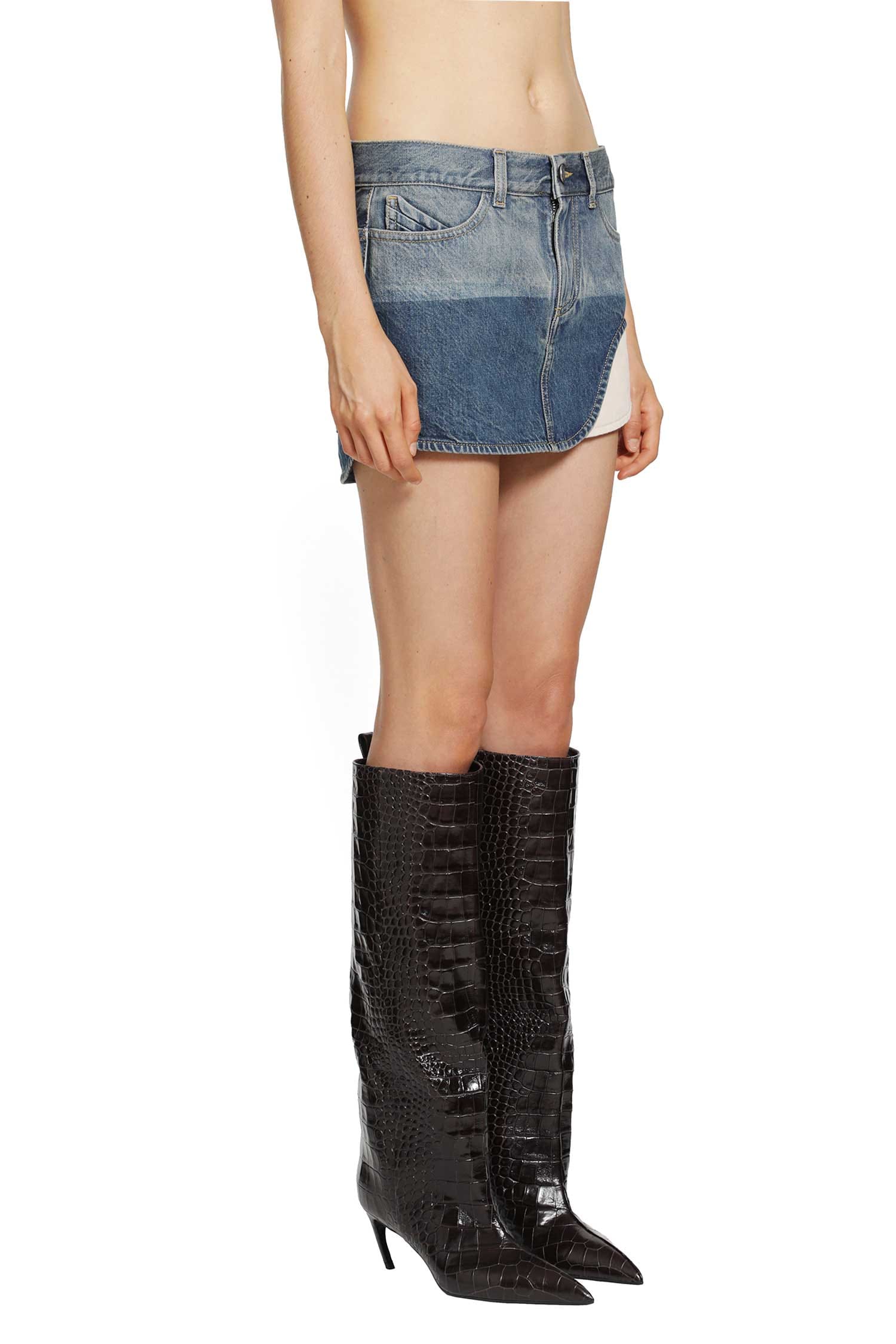 The Attico Denim Mini Skirt