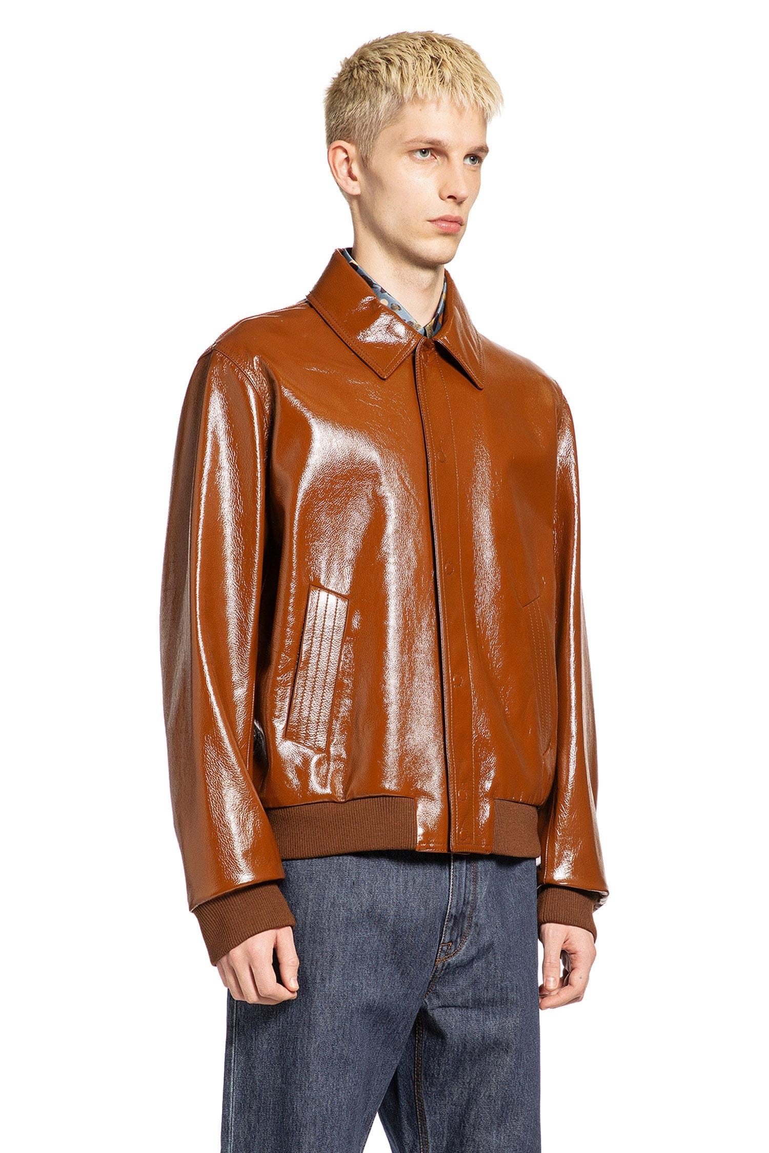 Fendi Lacquered Leather Jacket
