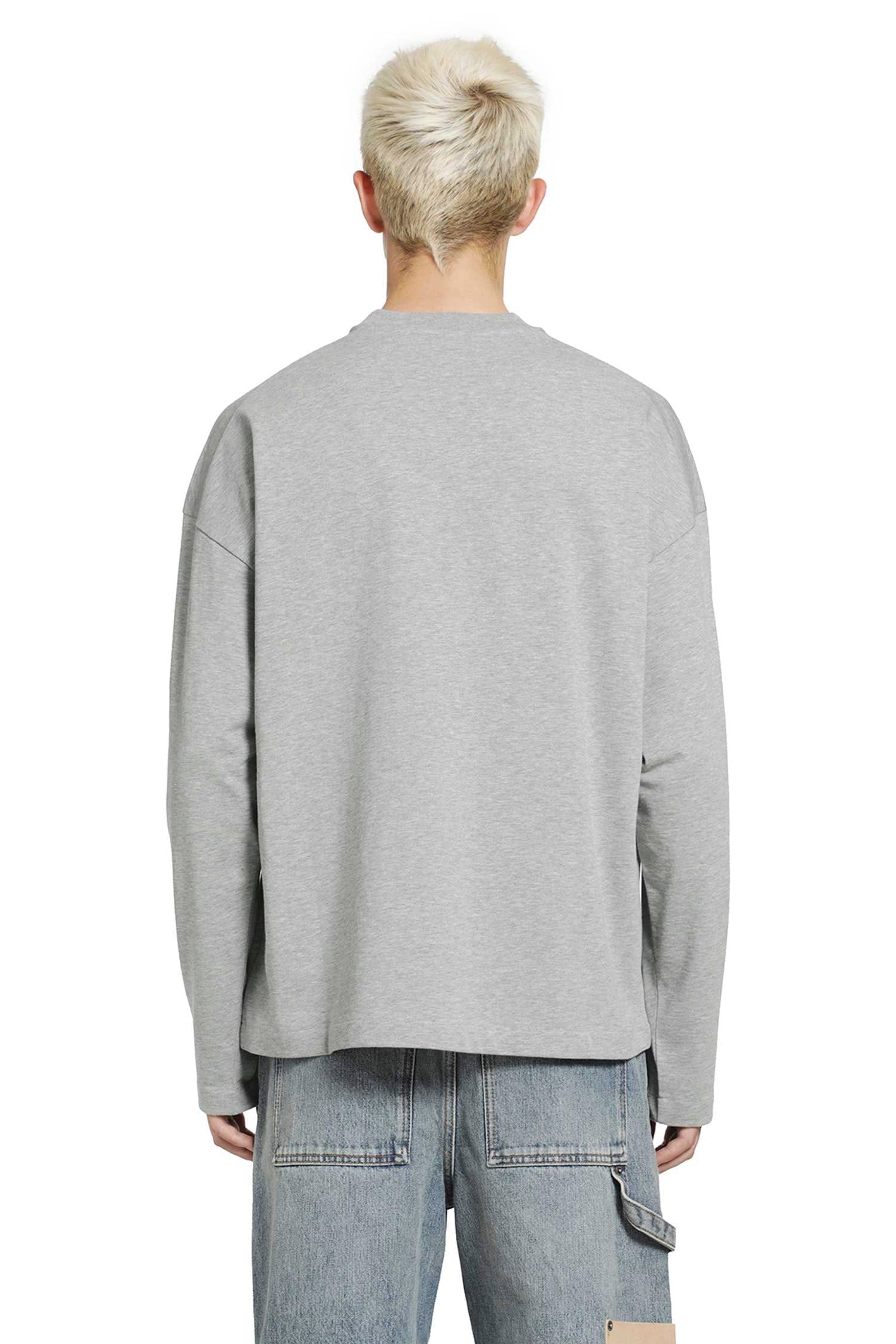 Jil Sander Vertical Logo Cotton Long Sleeve T-Shirt
