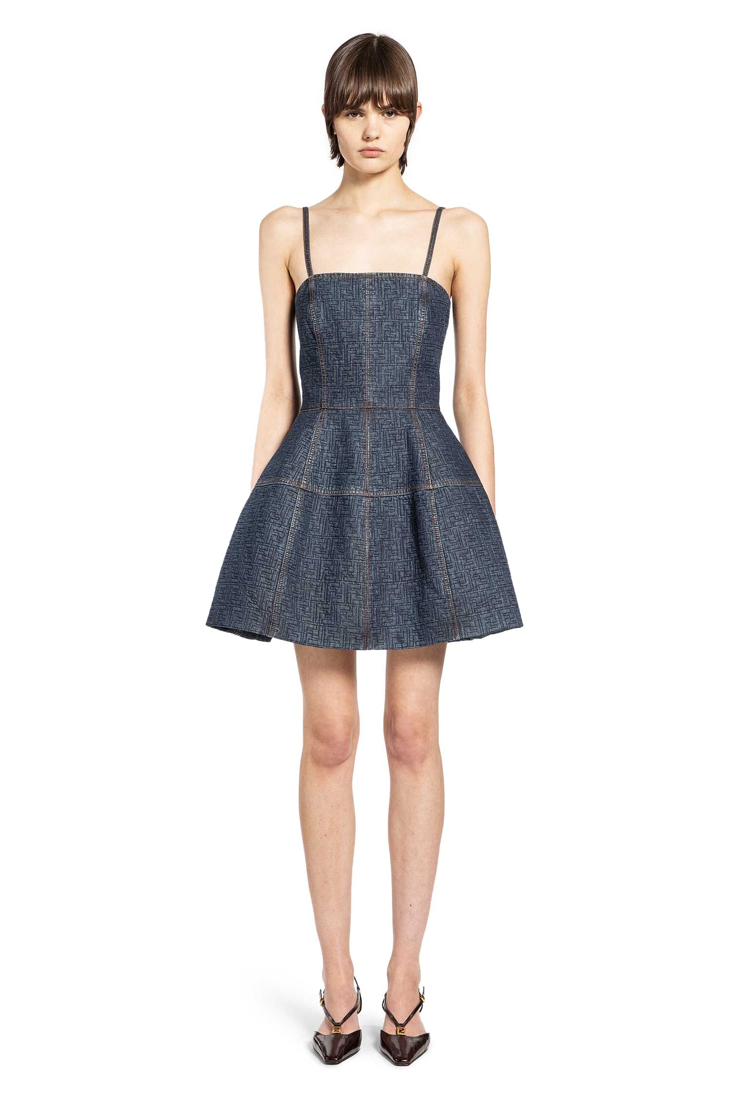 Fendi FF Denim Mini Dress
